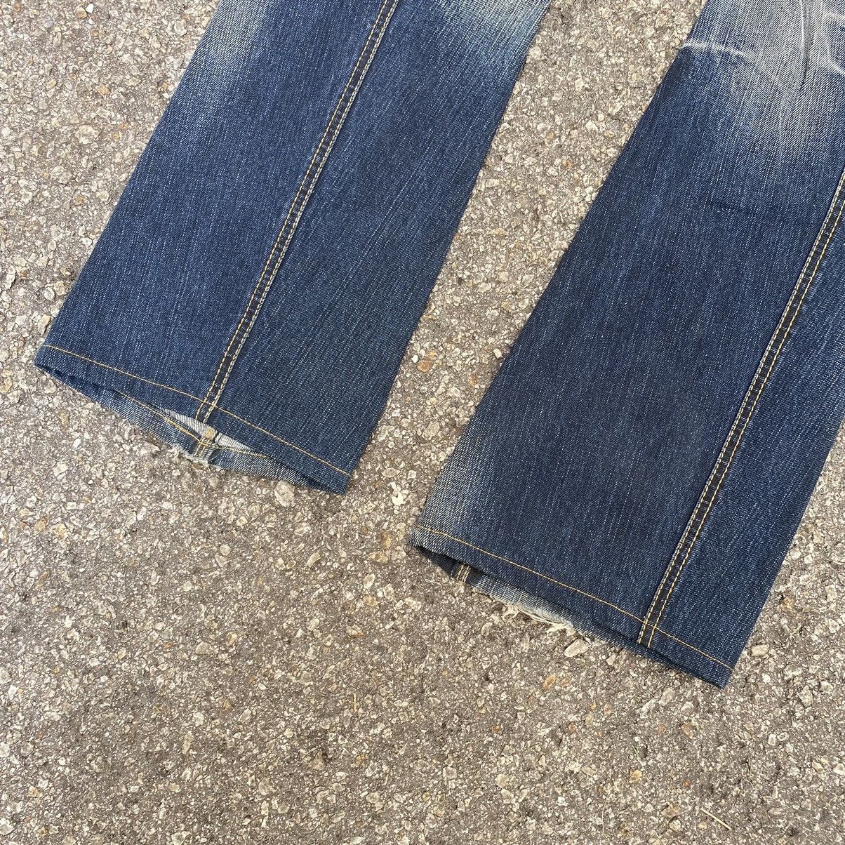 If Six Was Nine Flare Jeans Nicole Club For Men Low Rise Denim Bootcut Punk Size US 30 / EU 46 - 2 Thumbnail