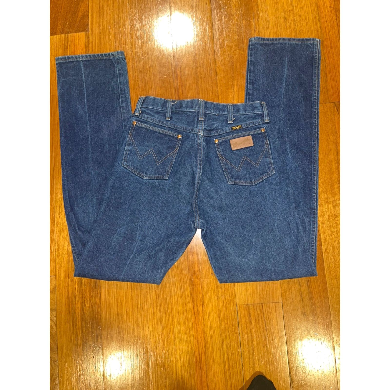 Wrangler VINTAGE Wrangler Cowboy Cut Jeans 13MWZ Denim 34x38 Blue Distressed 5-Pocket Mens Western Cowboy USA Size US 34 / EU 50 - 3 Thumbnail