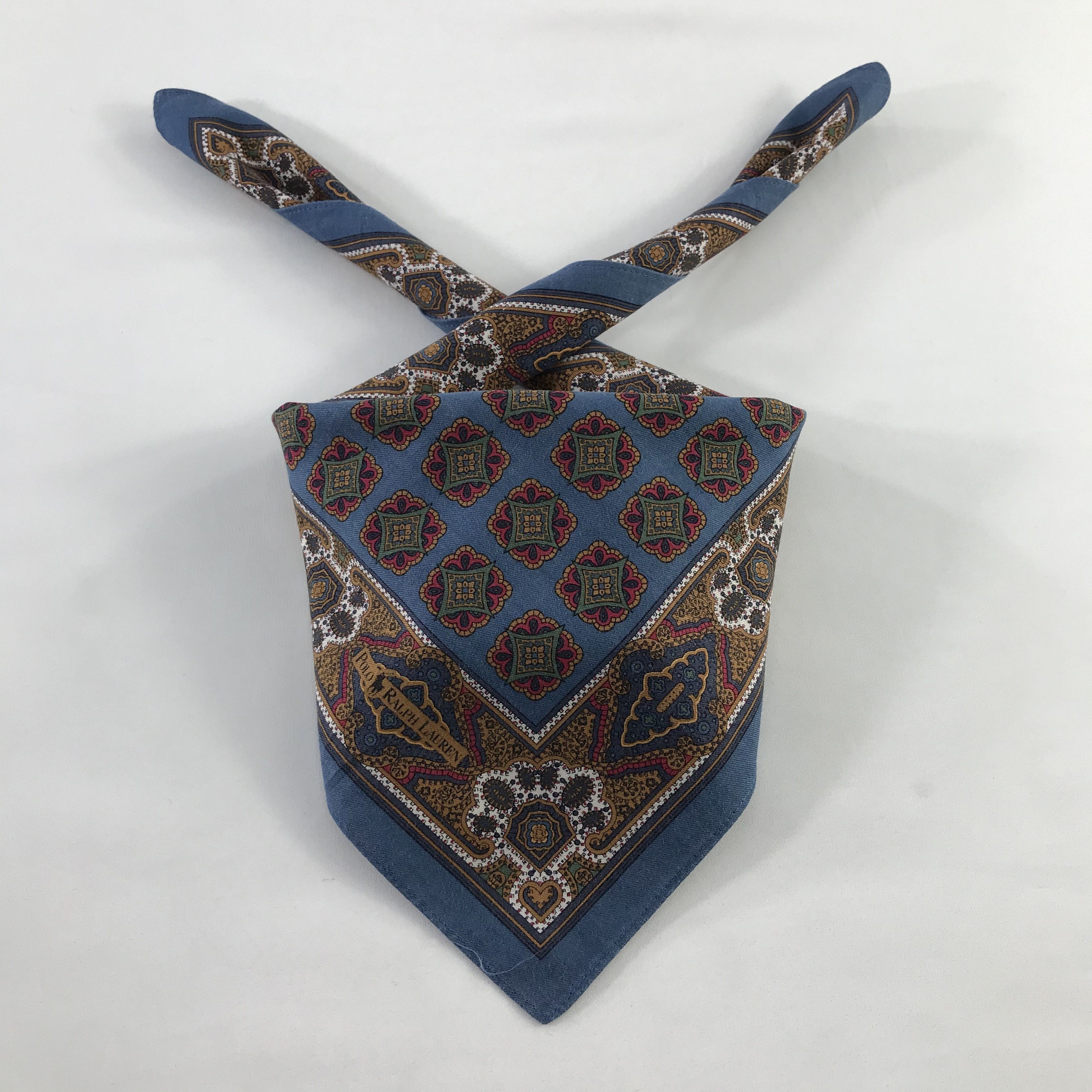 Polo Ralph Lauren × Vintage Polo Ralph Lauren Bandana / Handkerchief / Neckerchief -S780 Size ONE SIZE - 3 Thumbnail