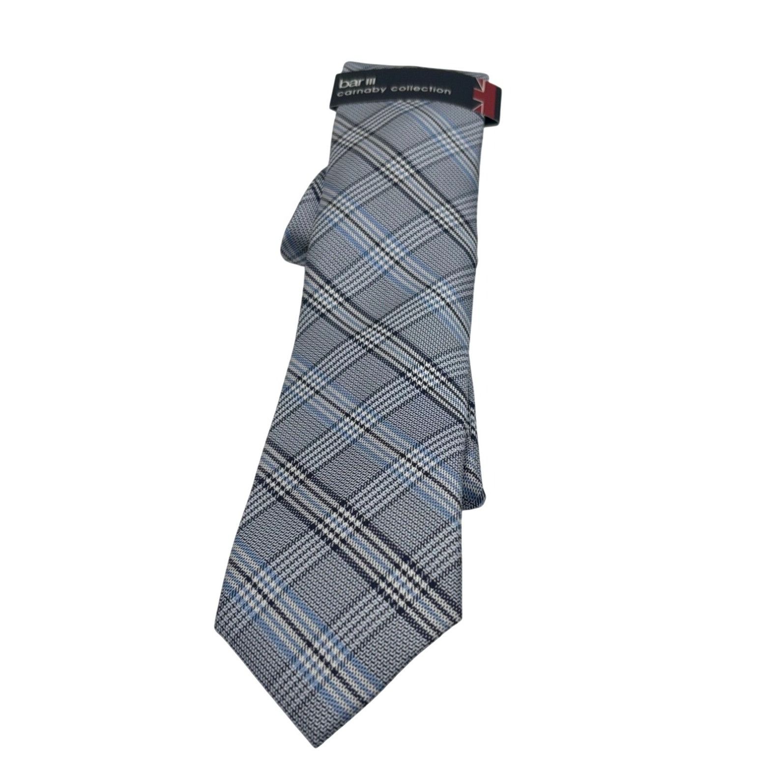 Bar III BAR III Carnaby Collection Harp Plaid Men’s Necktie, Blue, Size ONE SIZE - 4 Thumbnail