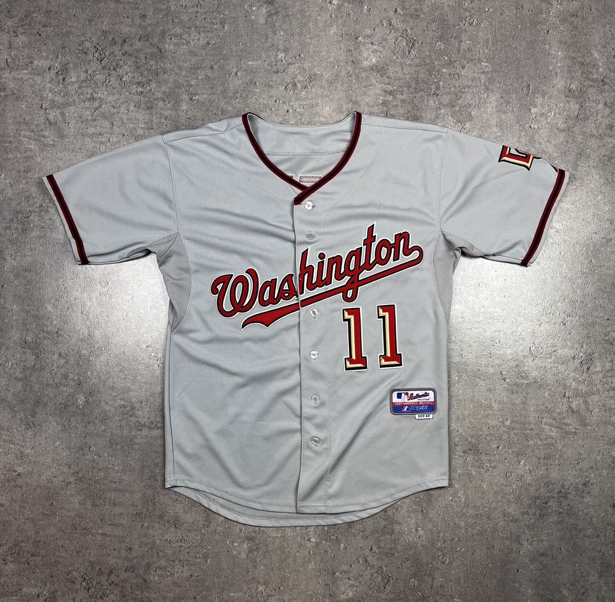 WOW* NIKE Washington NATIONALS AUTHENTIC Jersey Mens 48 baseball