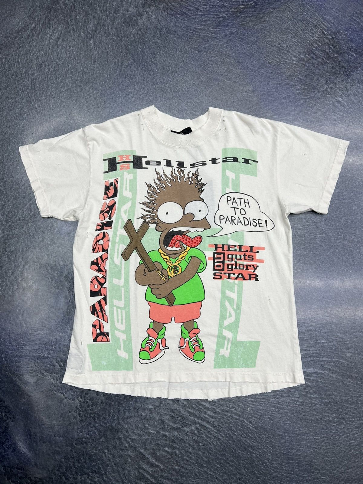 HELLSTAR Hellstar Cartoon Cross T-Shirt Size US L / EU 52-54 / 3 - 1 Thumbnail