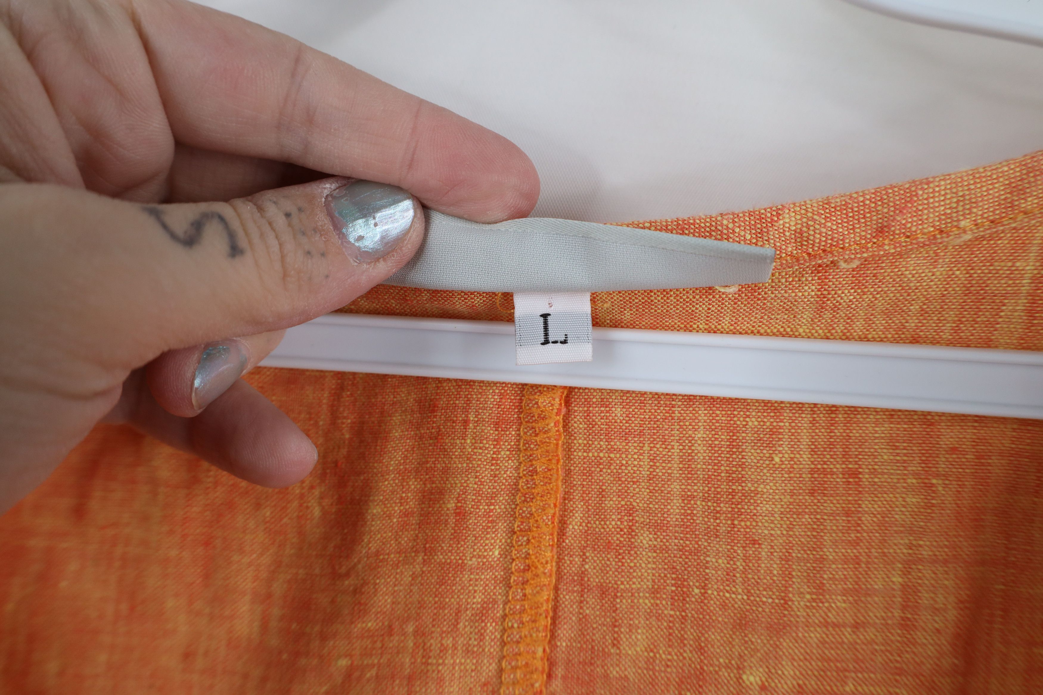 Bryn Walker × Vintage Bryn Walker Lagenlook Linen Pocket Tunic Shirt Orange USA Size L / US 10 / IT 46 - 6 Thumbnail