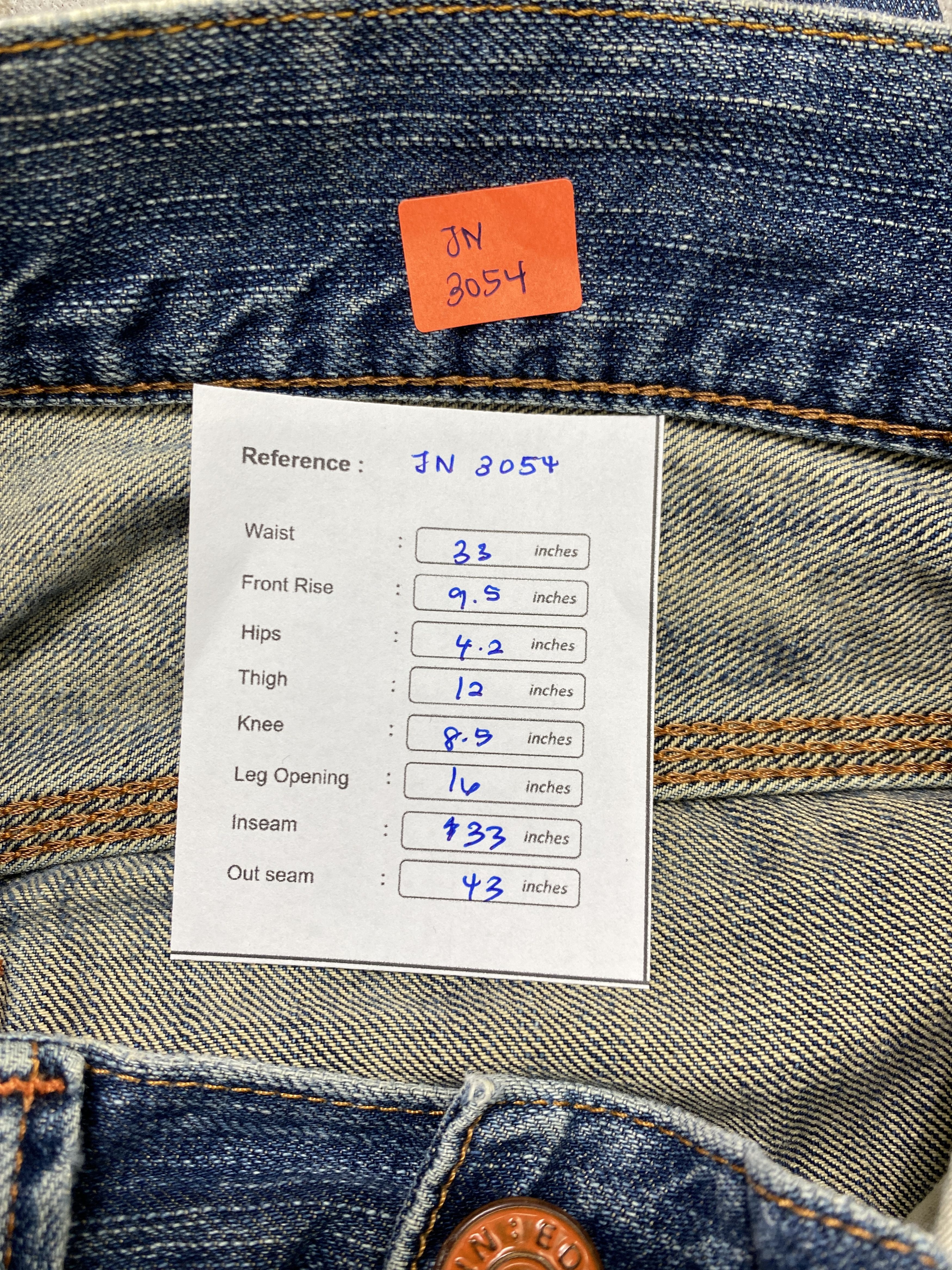 If Six Was Nine Faded Blue Vintage Edwin Jeans 33x33 - JN3054 Size US 33 - 8 Thumbnail