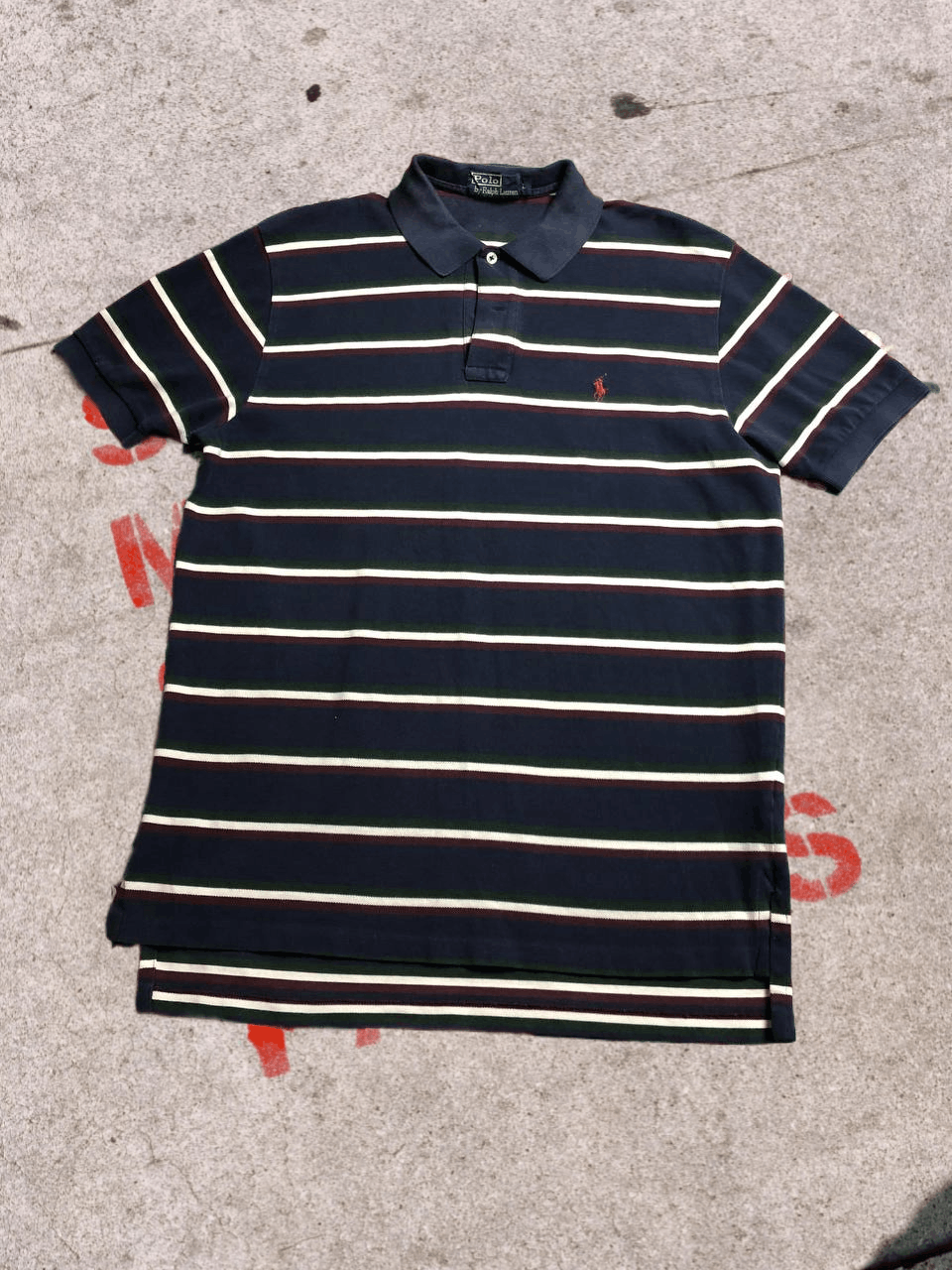 Polo Ralph Lauren Mens Striped Ralph Lauren Polo Shirt - Vintage Size US L / EU 52-54 / 3 - 1 Thumbnail