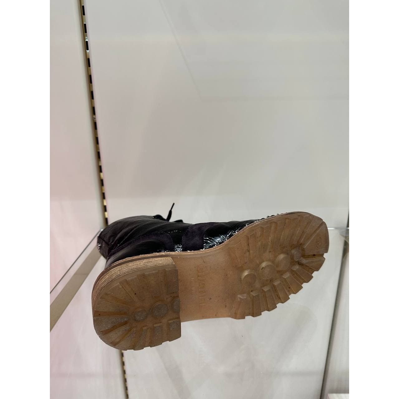 Chanel Chanel 2015 Brown Patent Leather Ankle Combat Boots Sz.38 Size US 7 / IT 37 - 6 Thumbnail