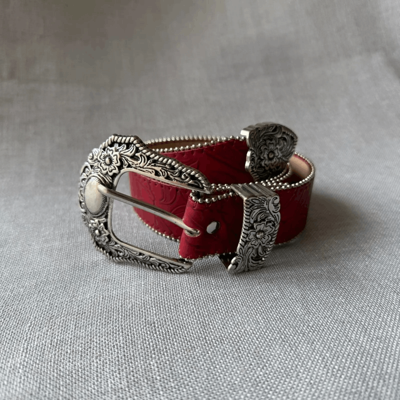 Other Red floral engraved western Size ONE SIZE - 5 Thumbnail