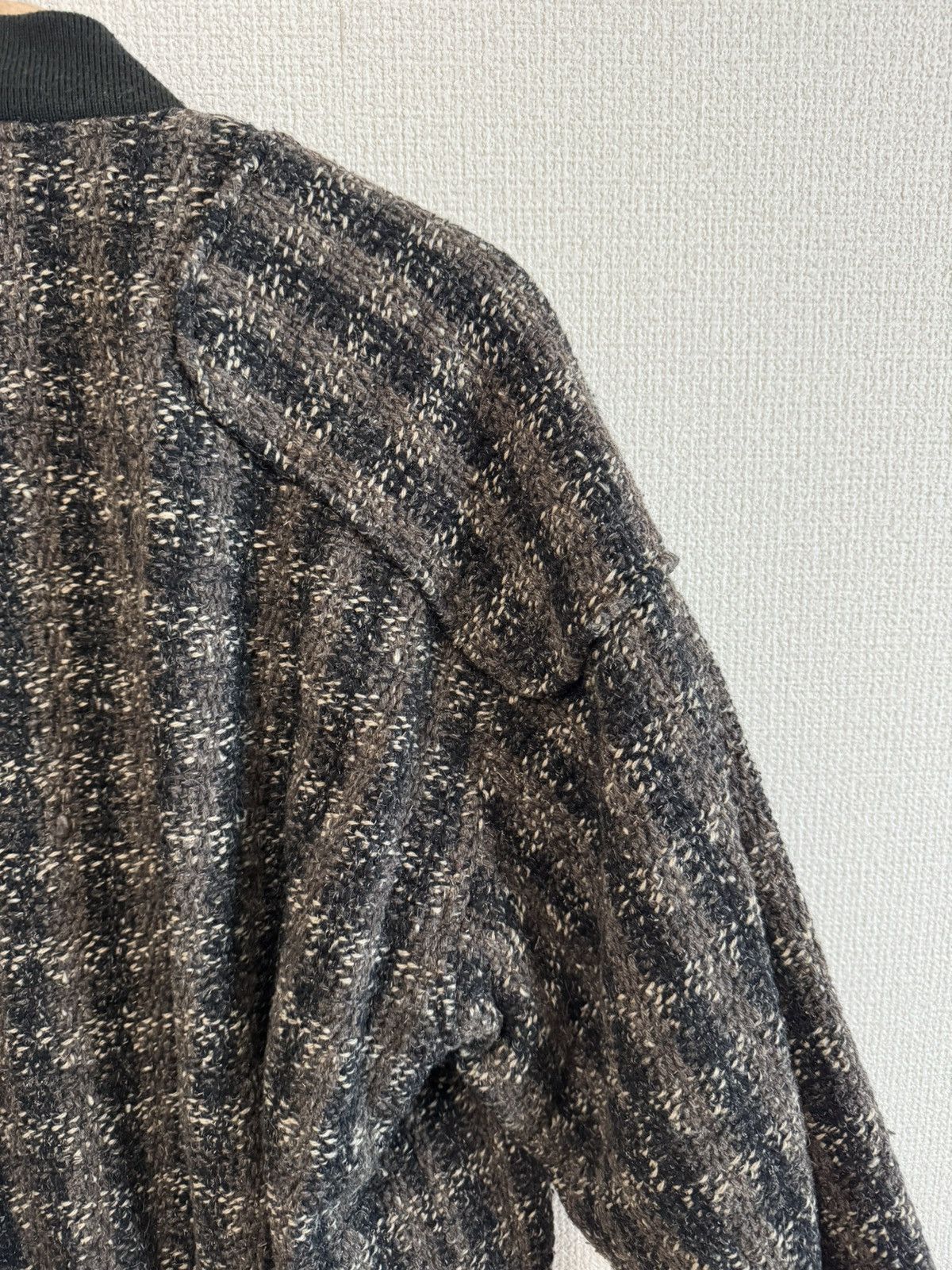 Issey Miyake Issey Miyake x Tsumori Chisato 80s IS TEAM Logo Tweed Jacket Size US M / EU 48-50 / 2 - 8 Thumbnail