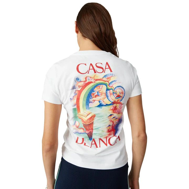 Casablanca o1mle0326 Printed T-Shirt Nature Teacher in White Size US L / EU 52-54 / 3 - 2 Thumbnail