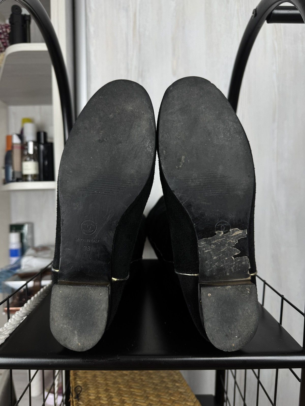 Chanel Chanel Archive Suede 90s 00s CC Logo Zipper Knee-High Boots Size US 8 / IT 38 - 22 Thumbnail