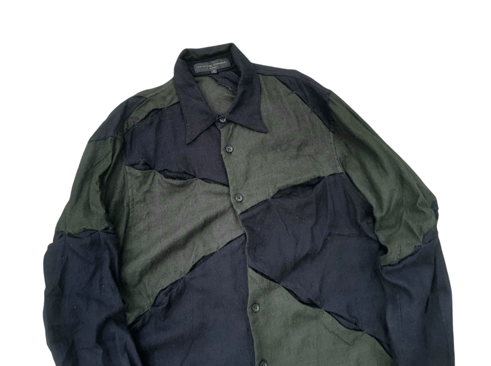 If Six Was Nine × Japanese Brand × Ryuichiro Shimazaki RYUICHIRO SHIMAZAKI Homme Wool Shirt Size US M / EU 48-50 / 2 - 3 Thumbnail