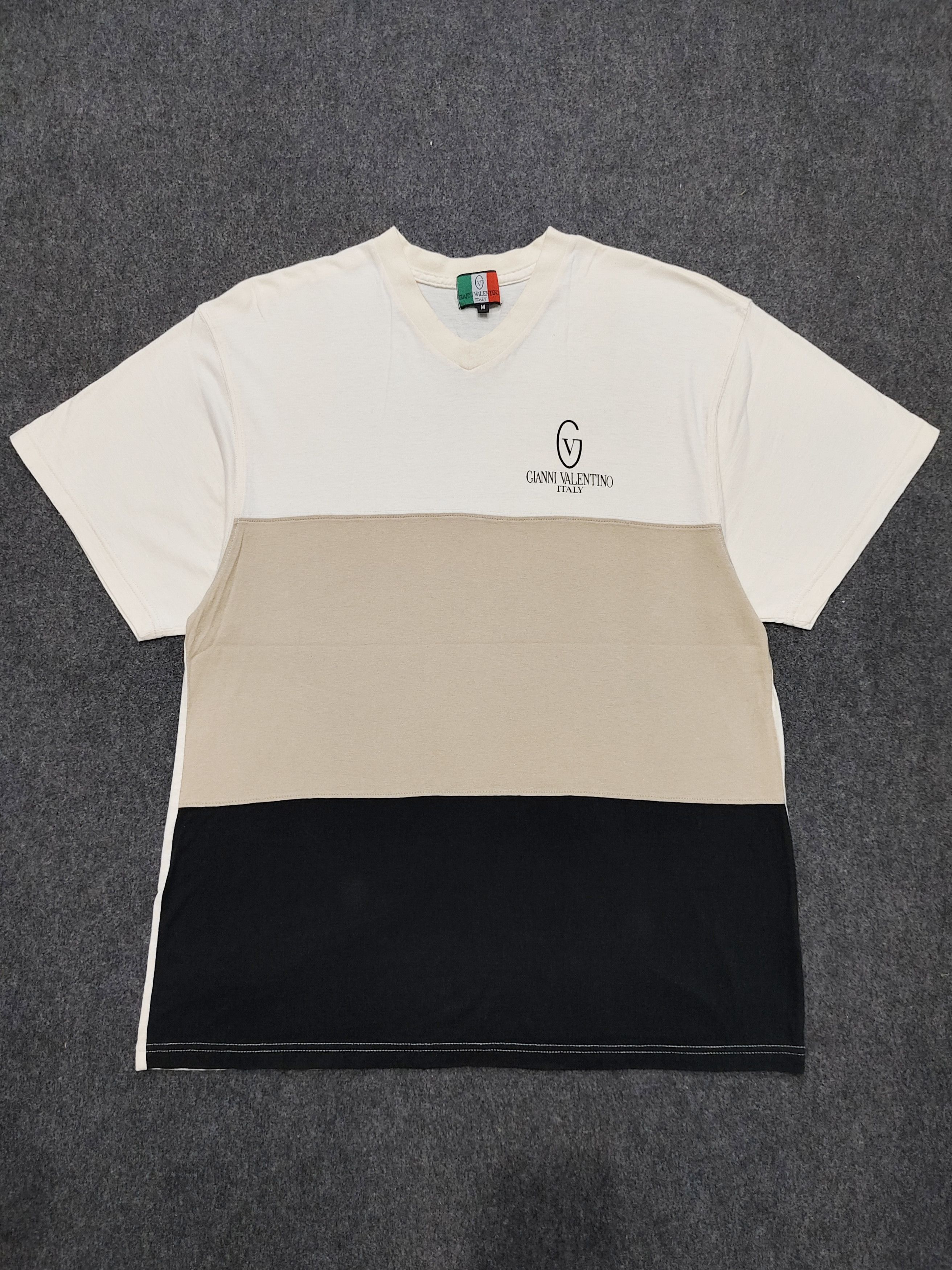 Gianni Valentino 2000s Gianni Valentino-Normcore Minimalist Color Block Tee Size US M / EU 48-50 / 2 - 1 Thumbnail