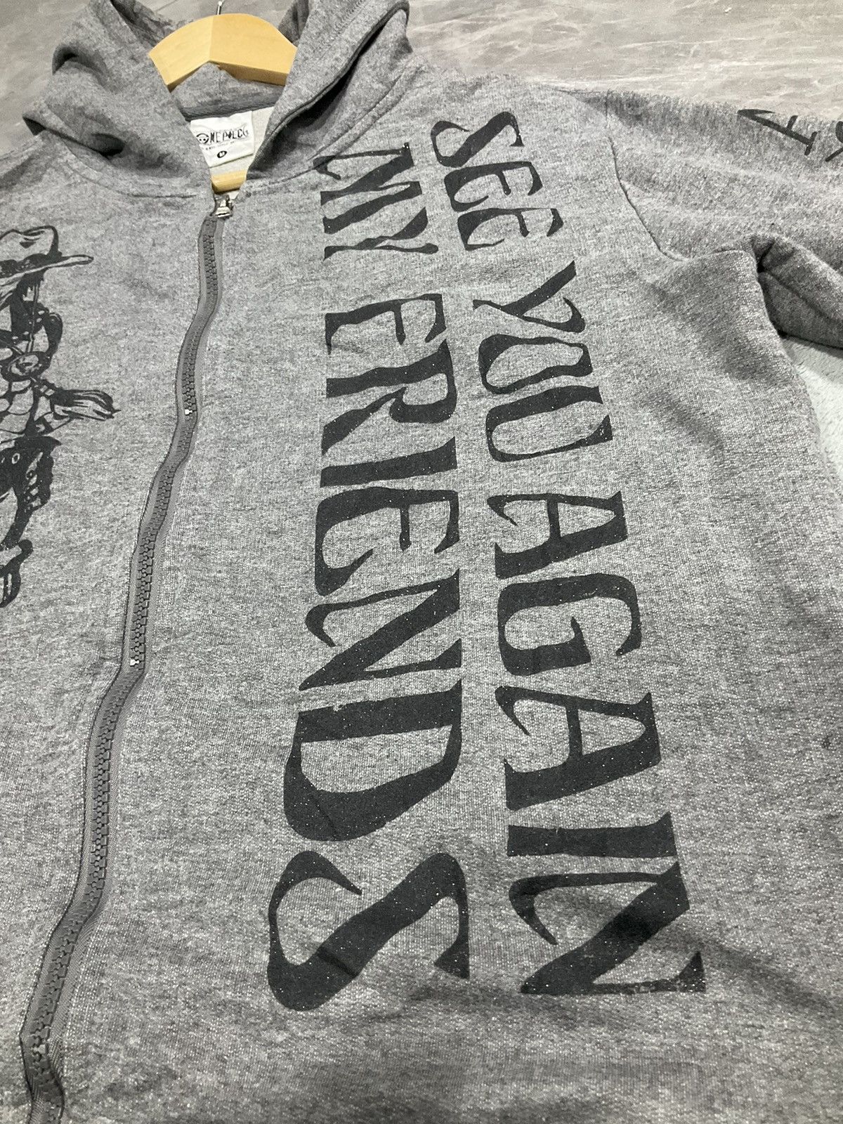 Anime × Japanese Brand × One Piece Hoodie One Piece Zip Up See u Again my friends Size US M / EU 48-50 / 2 - 5 Thumbnail