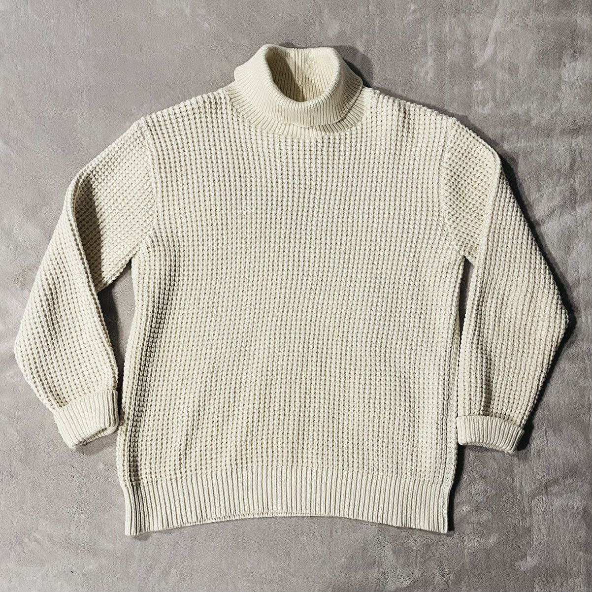 Aime Leon Dore Aime Leon Dore New York White Waffle Turtleneck Sweater M Size US M / EU 48-50 / 2 - 1 Thumbnail