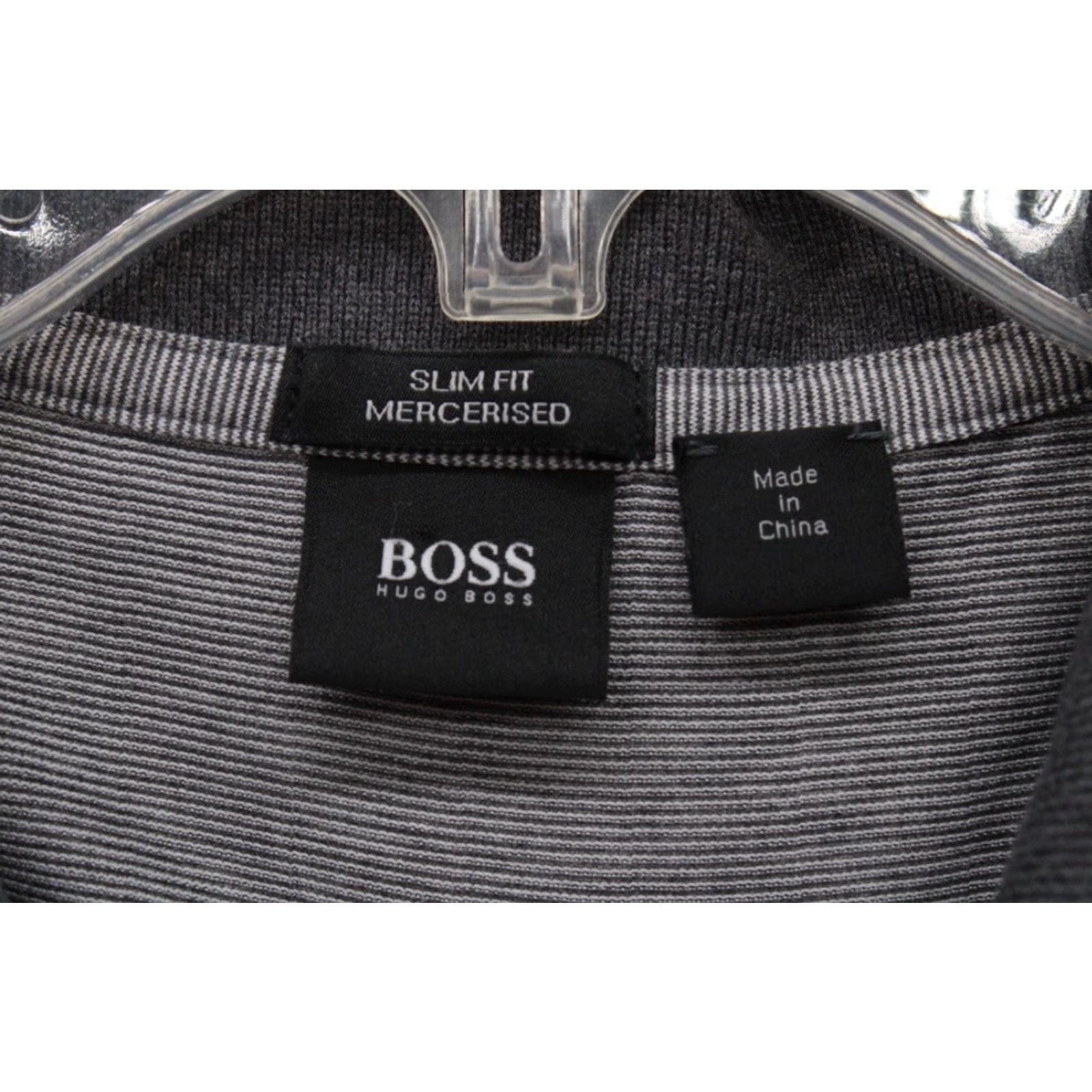 Hugo Boss HUGO BOSS Polo Shirt Men's XL Gray Slim fit Mercerised Short Sleeve Preppy Size US XL / EU 56 / 4 - 6 Thumbnail