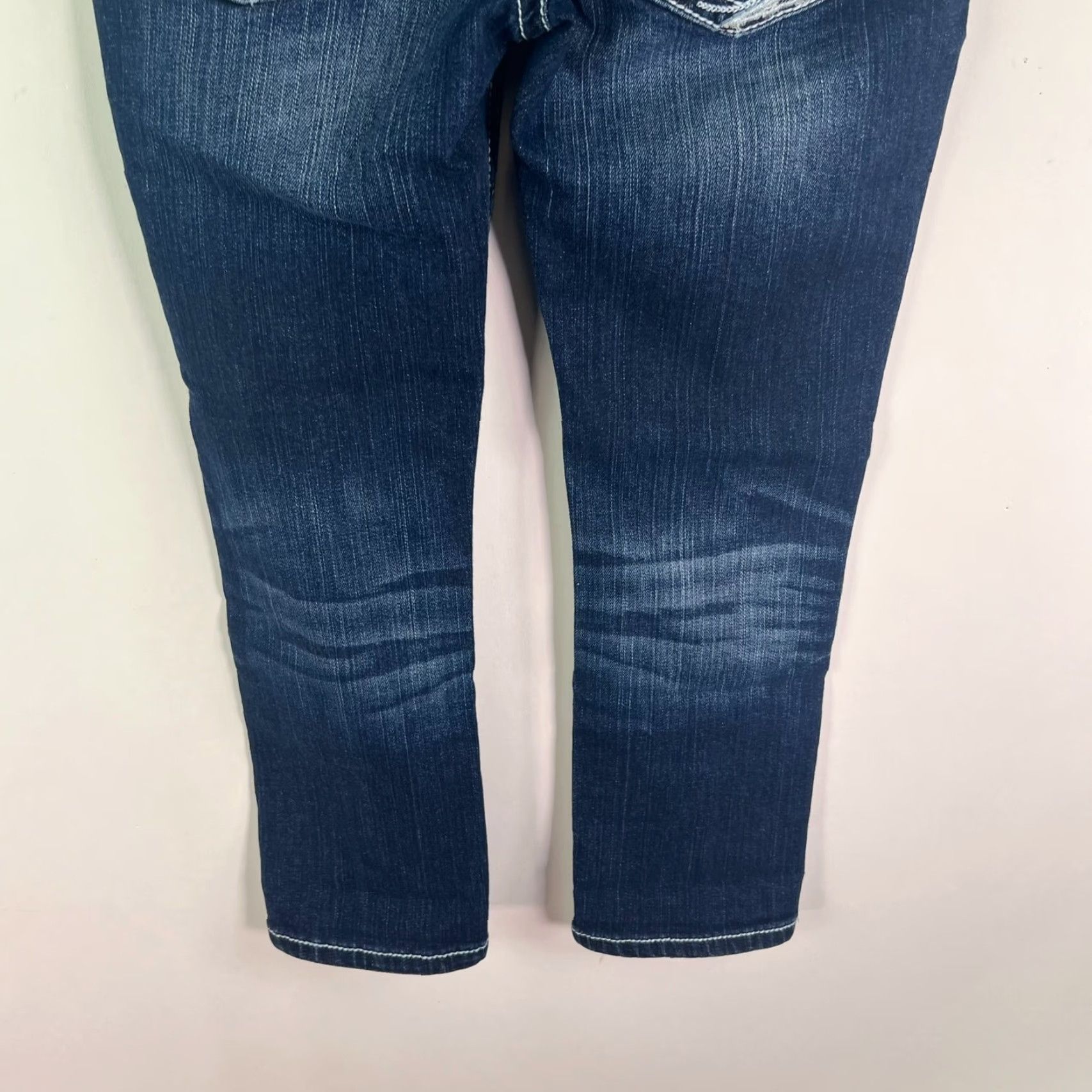 Vintage Maurices Cropped Denim Jeans Womens Size 2 Regular Embroidered Blue 90s Bohemian Love Preppy Tribal Boutiques Style Size 26" / US 2 / IT 38 - 5 Thumbnail