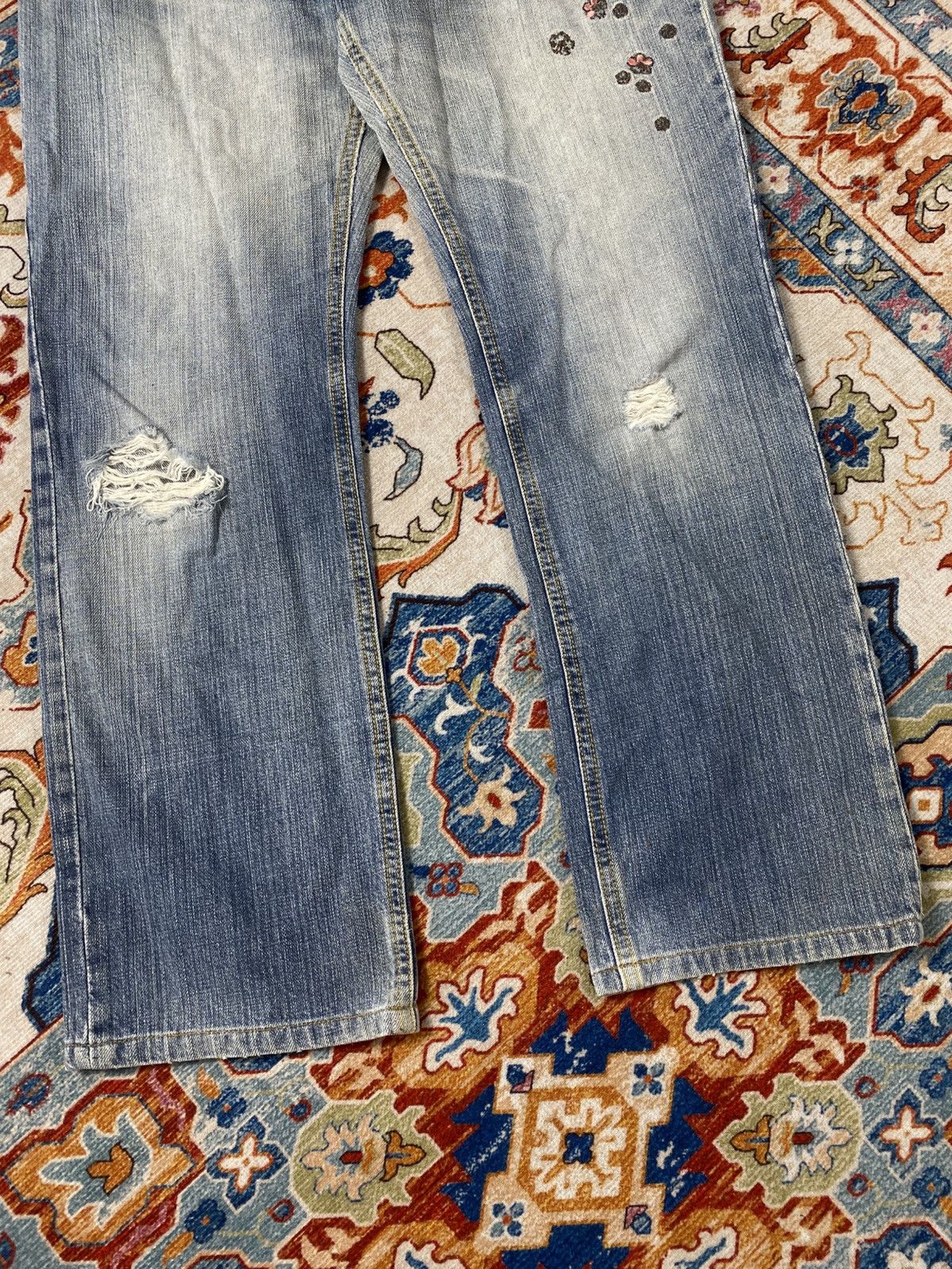 Karakuri Tamashii Flowers Distressed jeans pants Size US 35 - 2 Thumbnail