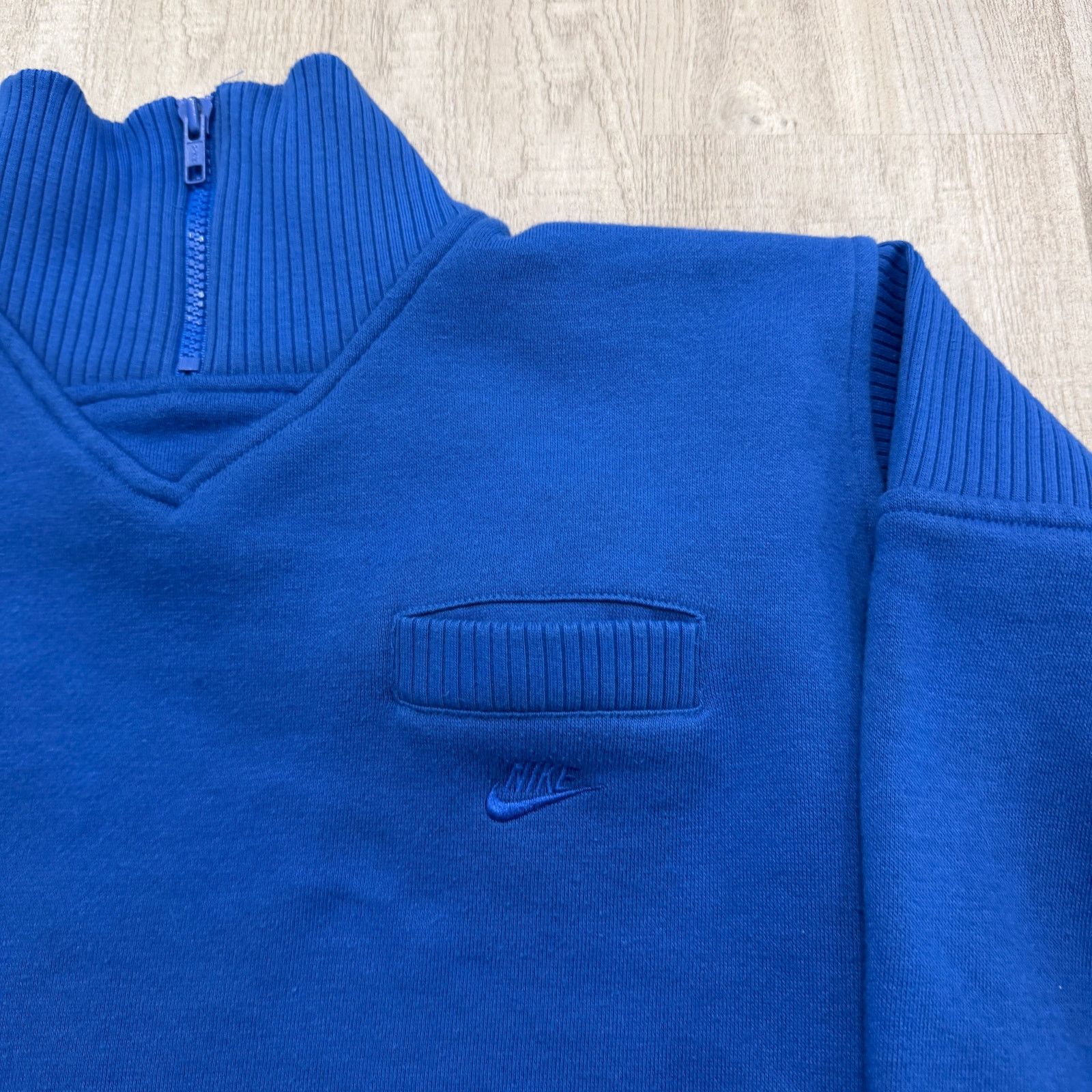 Nike Vintage Nike 1/4 Zip Sweatshirt Women's Medium Blue Pullover Size M / US 6-8 / IT 42-44 - 3 Thumbnail