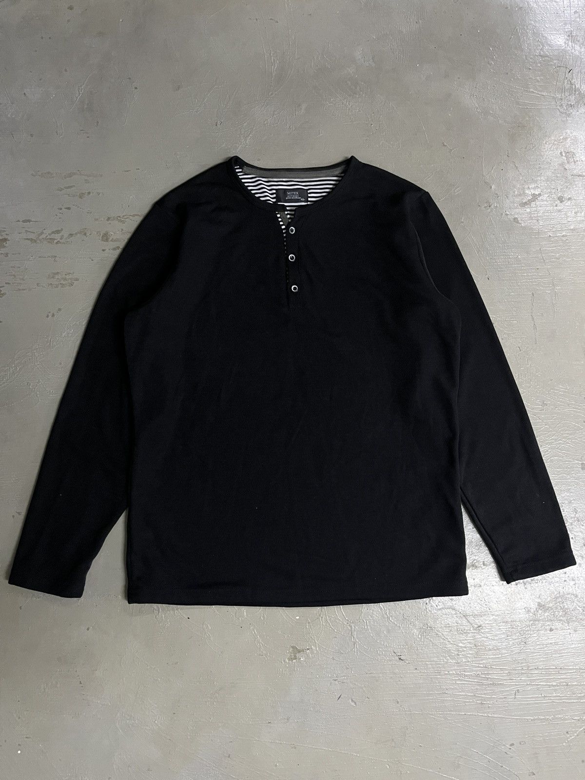 Greg Lauren Black Kurt Cobain LS Henley Inspired by RRL GREG LAUREN Size US M / EU 48-50 / 2 - 1 Thumbnail