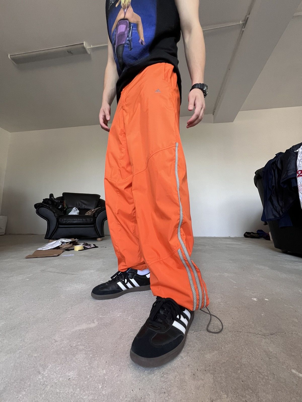 Adidas Vintage Adidas Orange Sweatpants Size US 32 / EU 48 - 3 Thumbnail