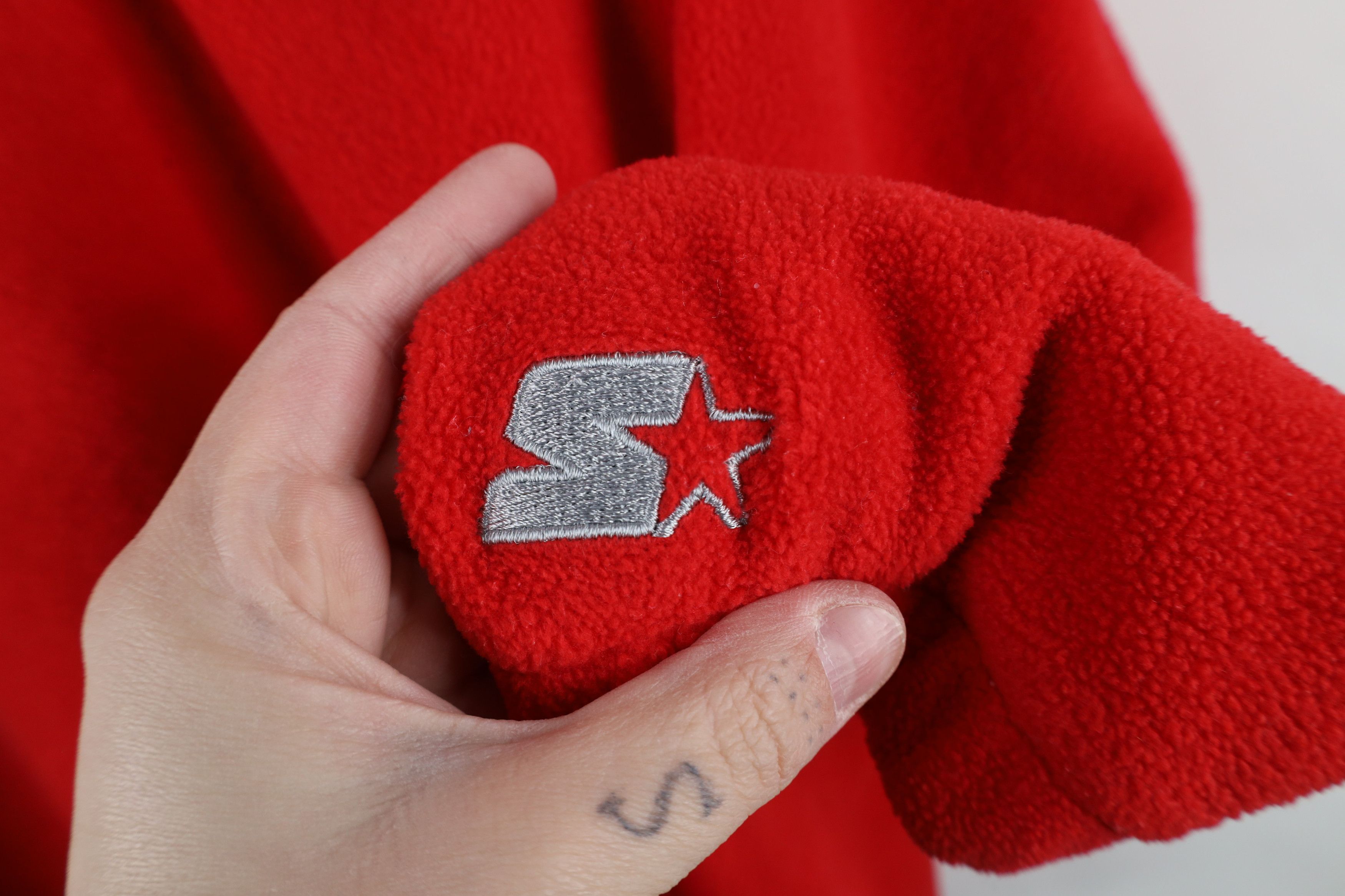 Starter × Vintage Vintage 90s Starter Ohio State University Half Zip Sweater Size US XL / EU 56 / 4 - 6 Thumbnail