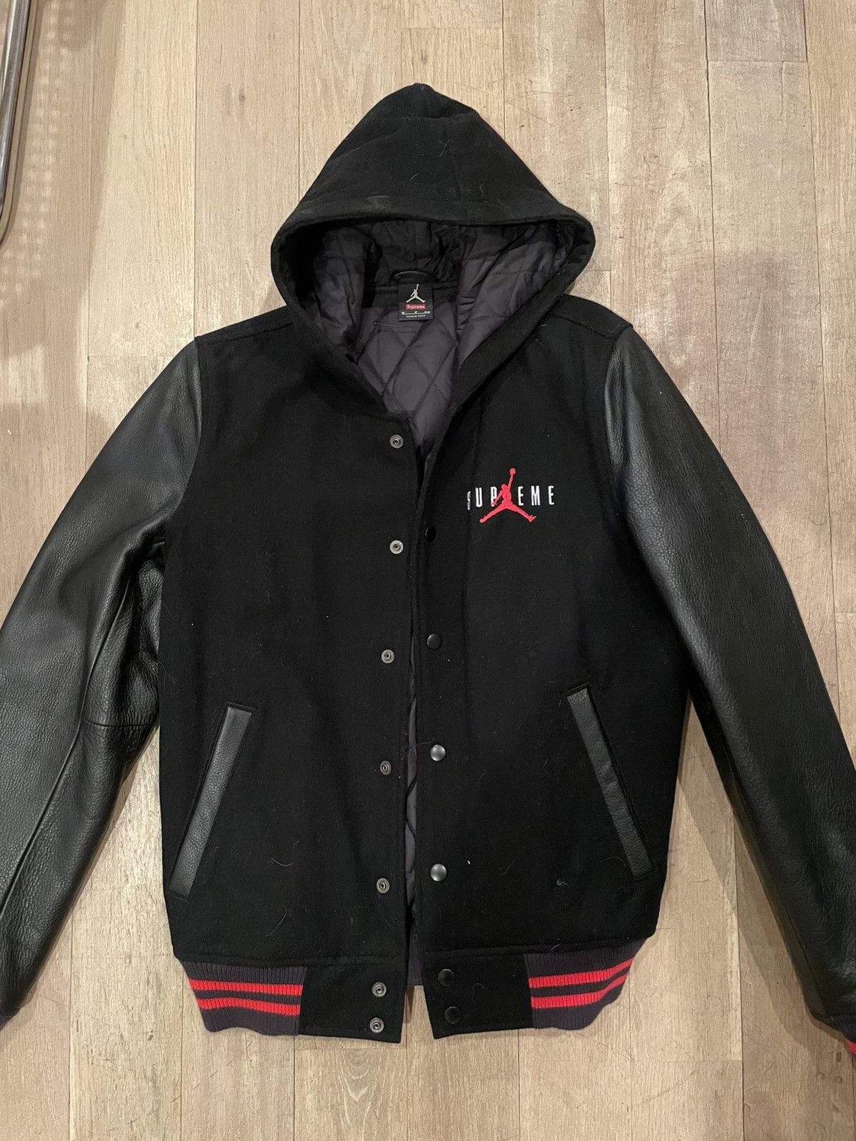Supreme Jordan Hooded Varsity Jacket