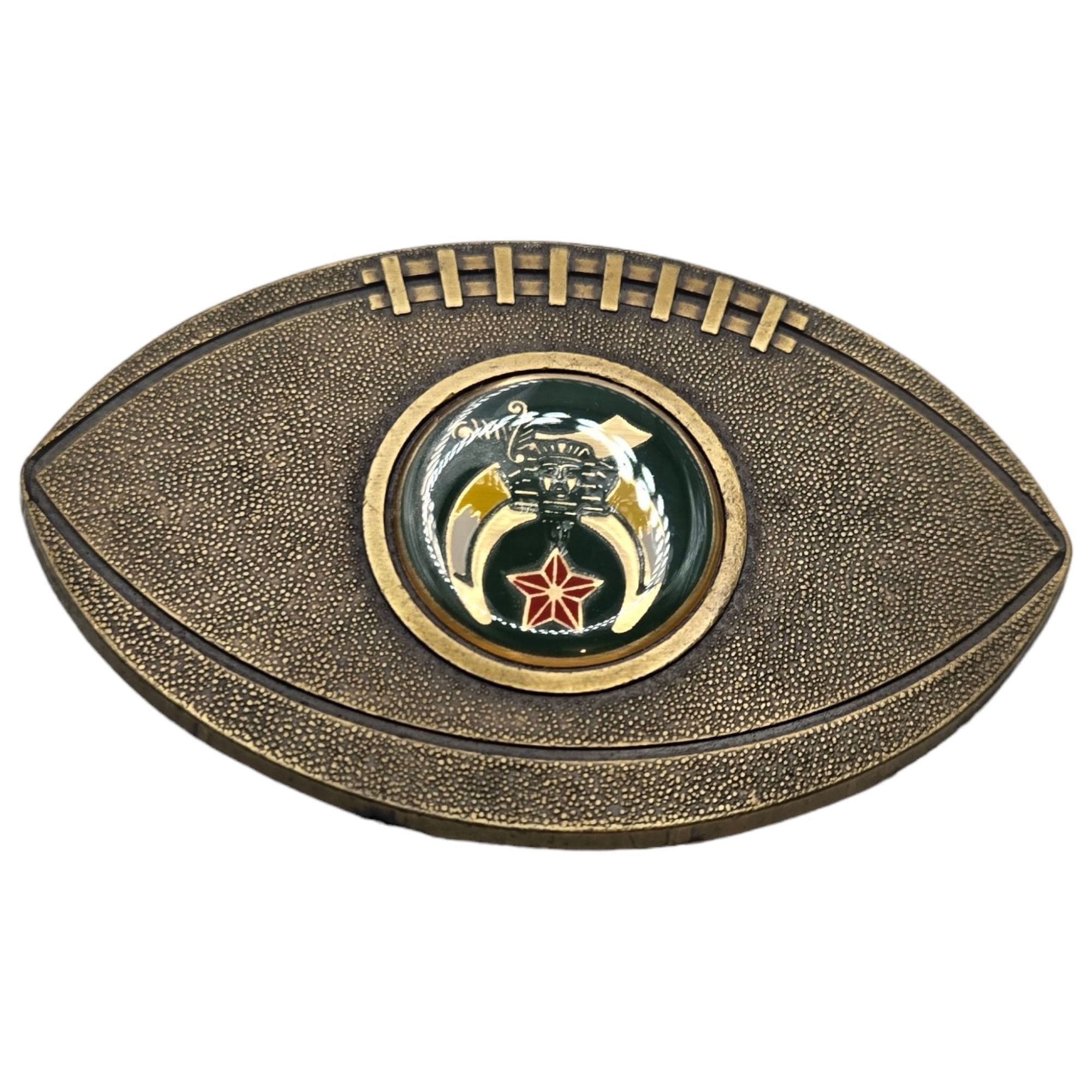 Vintage Vintage Shriners Masonic Football Belt Buckle Fraternal Orga Size ONE SIZE - 1 Thumbnail