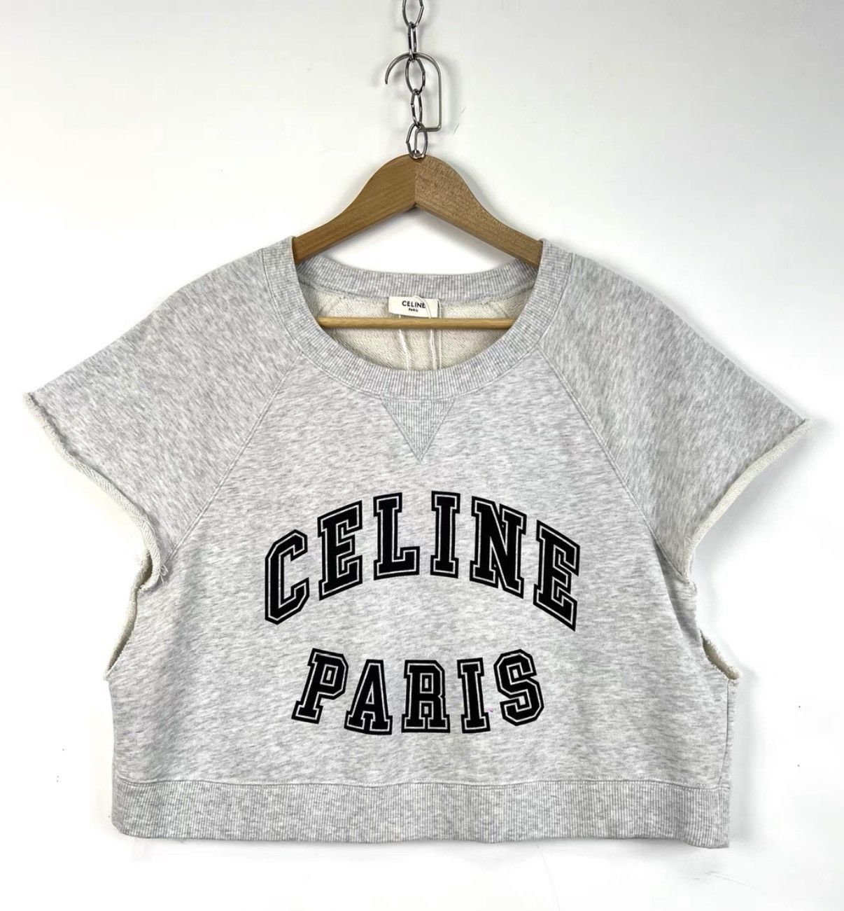 Celine Celine Light Gray Sleeveless Crop Top K12 Size M / US 6-8 / IT 42-44 - 1 Thumbnail