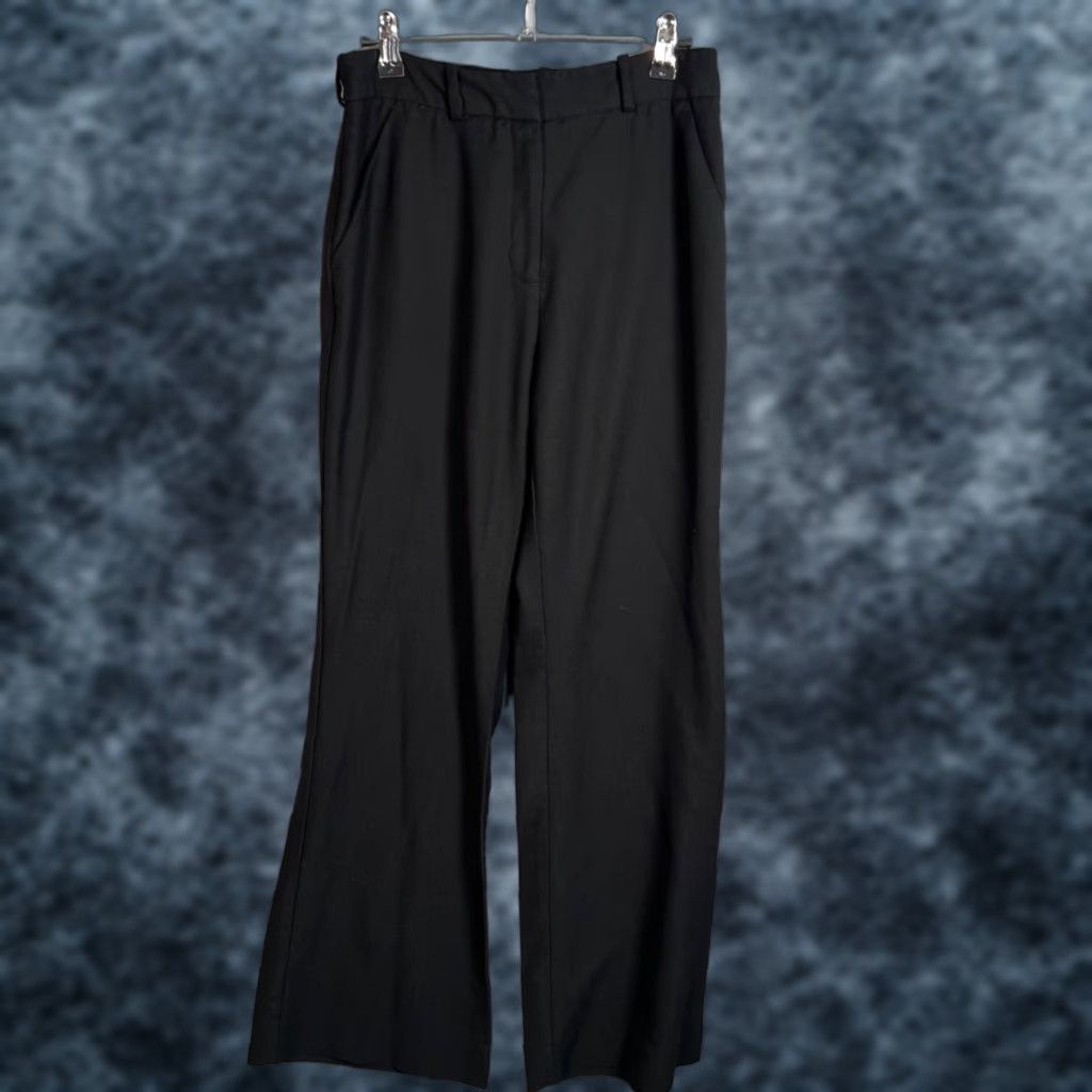 Nordstrom Nordstrom Womens Size 4 Wide Leg Black Dress Pants Polyester Blend Size 27" / US 4 / IT 40 - 1 Thumbnail