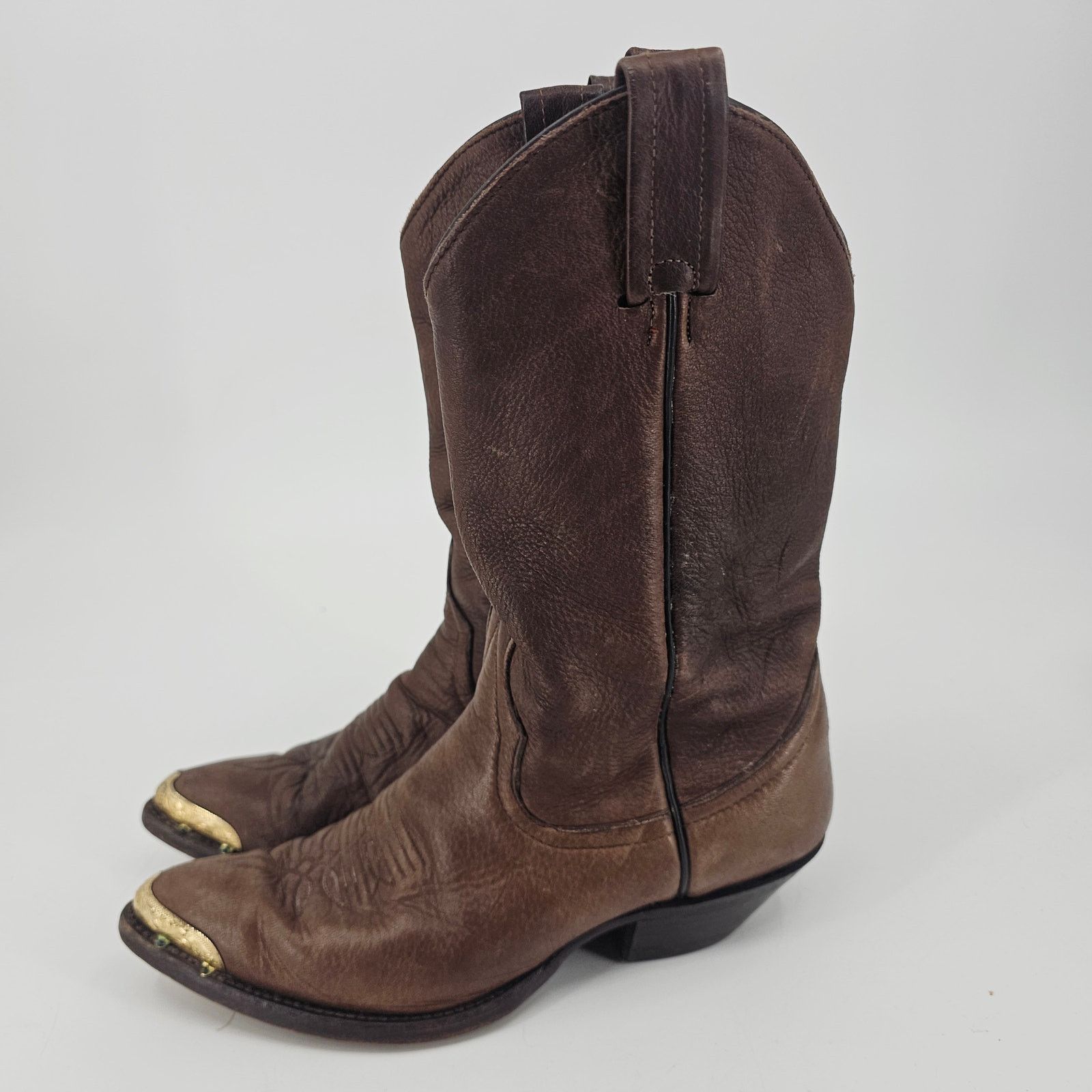 Vintage Vintage Brown Leather Cowgirl Western Boho Gold Toe Rand 6 Size US 6 / IT 36 - 4 Thumbnail