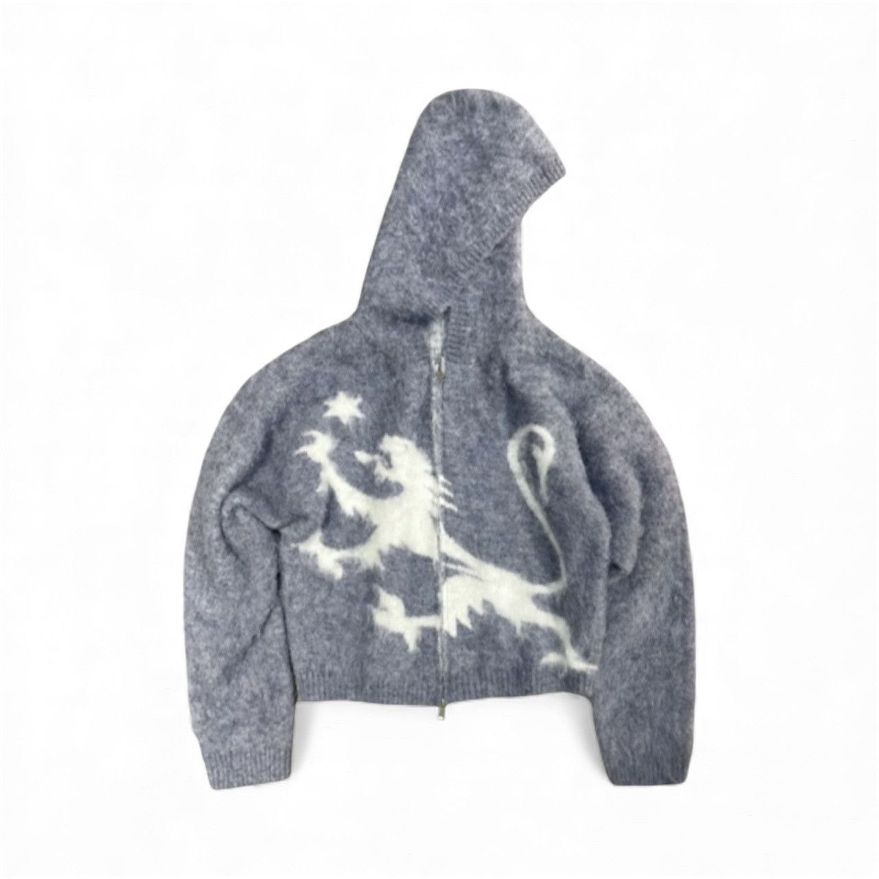 Japanese Brand Japanese Mohair Knit Zip Hoodie Size US M / EU 48-50 / 2 - 1 Thumbnail