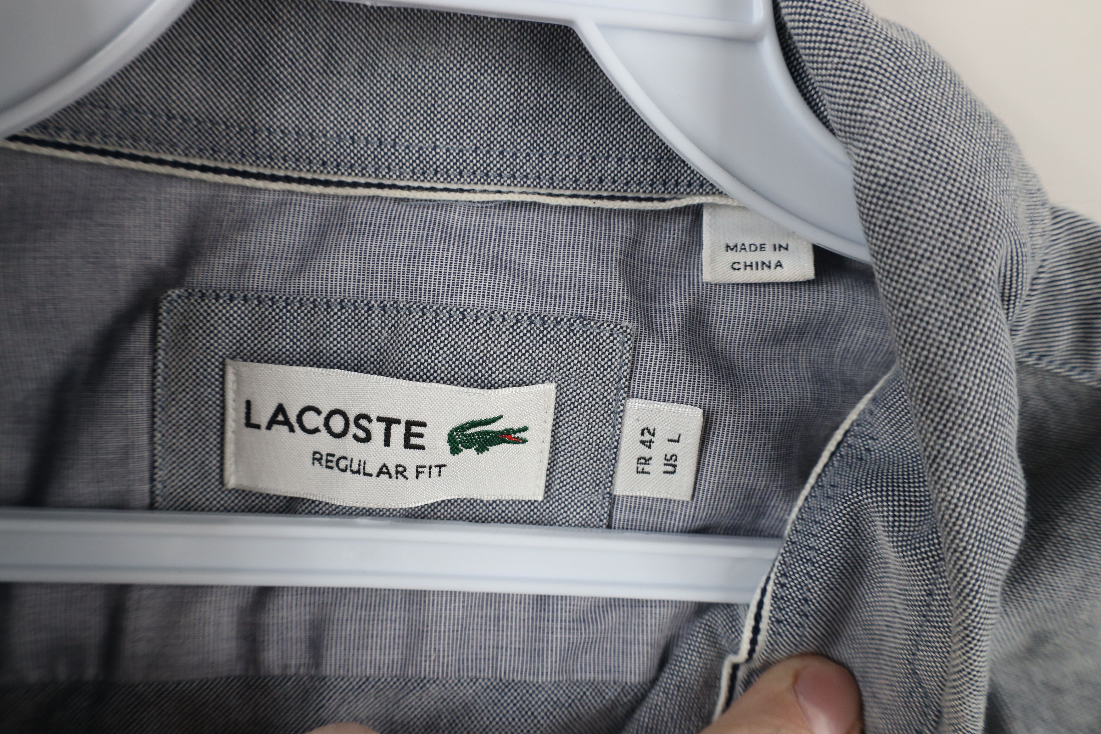 Lacoste × Vintage Lacoste Croc Logo Short Sleeve Collared Oxford Button Shirt Size US L / EU 52-54 / 3 - 7 Thumbnail