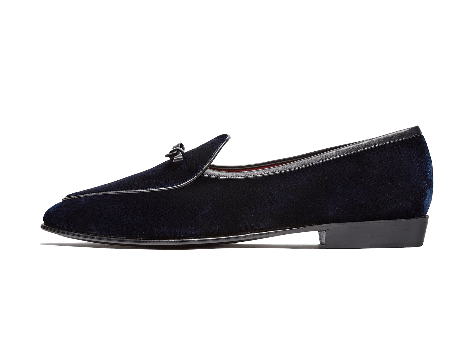 Baudoin & Lange o1tko10426 Sagan Bow Velvet Loafers in Dark Navy Size US 10 / EU 43 - 1 Thumbnail