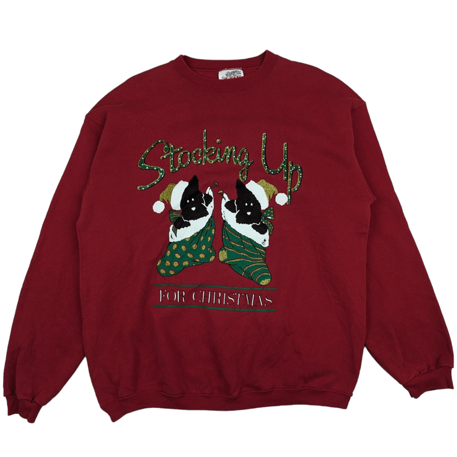 Vintage Vintage 90's MERRY CHRISTMAS Winter Holiday Jumper Size US XL / EU 56 / 4 - 2 Thumbnail