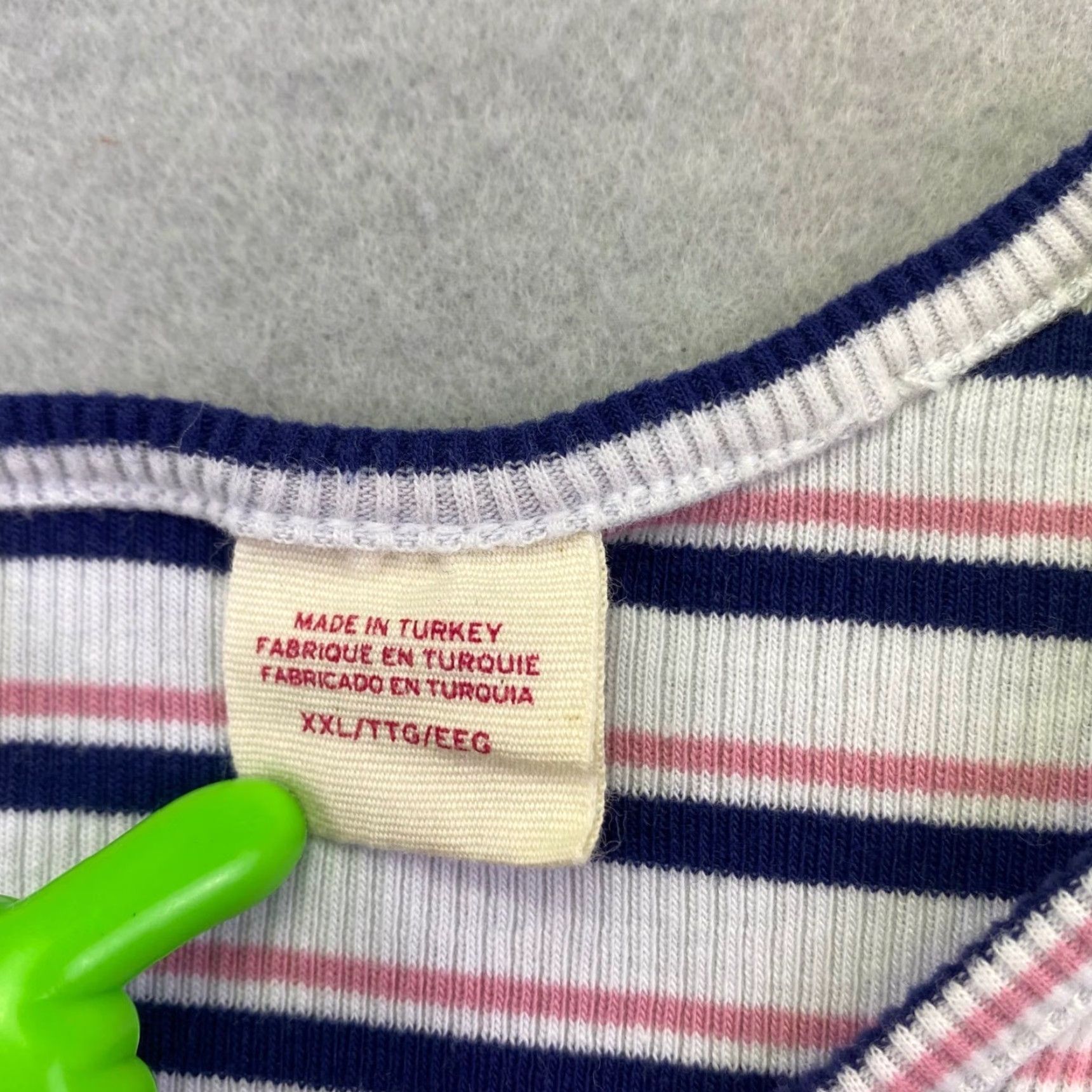 Levi's Levi's Women's Striped Shirt Pink White Short Sleeve XXL Crew Neck Knit Embroidered Logo Slim Casual Vintage No Size XXL / US 16-18 / IT 52-54 - 5 Thumbnail