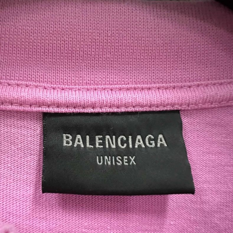 Balenciaga Balenciaga Pink Oversized Logo Short Sleeve Size US S / EU 44-46 / 1 - 3 Thumbnail