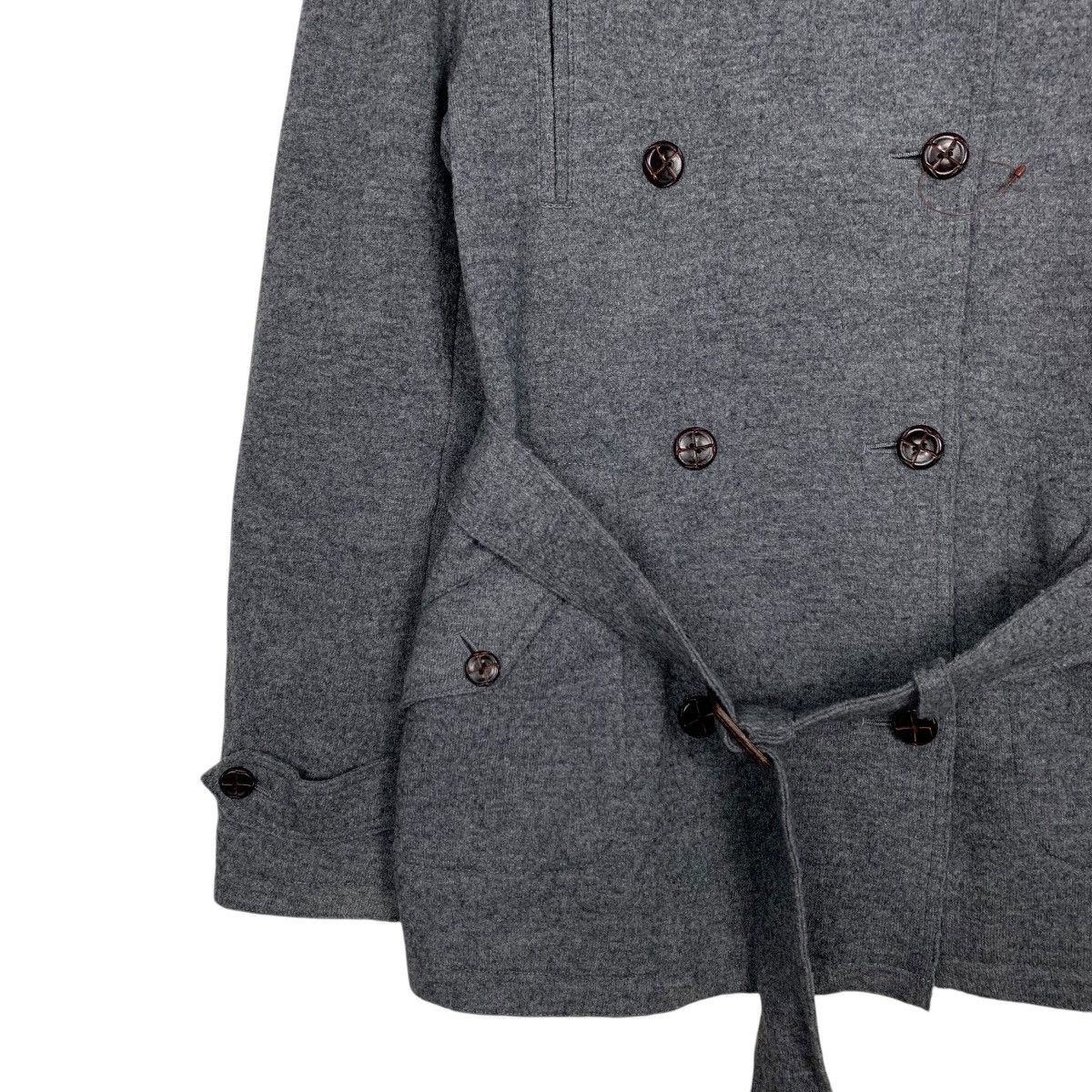Japanese Brand Ships Double Breasted Wool Trenchcoat Size M / US 6-8 / IT 42-44 - 3 Thumbnail