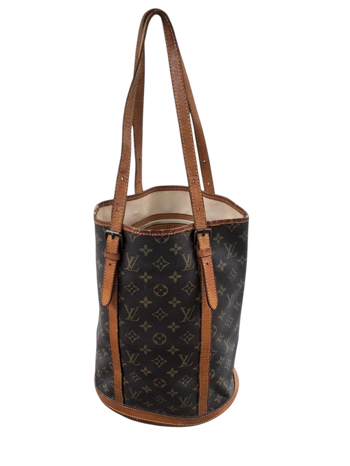 Louis Vuitton 🔥Vintage LOUIS VUITTON LV Monogram Bucket Cloth GM Tote Bag Size ONE SIZE - 5 Thumbnail