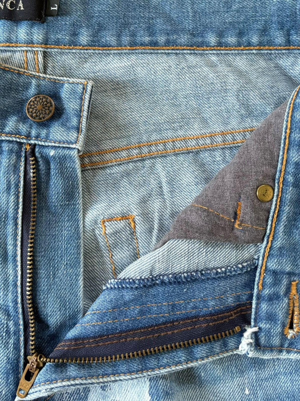 Helmut Lang Vintage Japanese Brand Painted Splattered Baggy Jeans Size US 32 / EU 48 - 5 Thumbnail