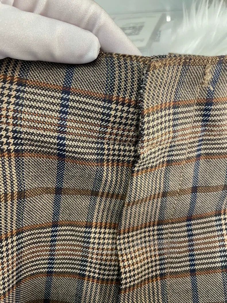 Brunello Cucinelli Brunello Cucinelli Caramel Plaid New Wool Long Trousers Size 27" / US 4 / IT 40 - 6 Thumbnail