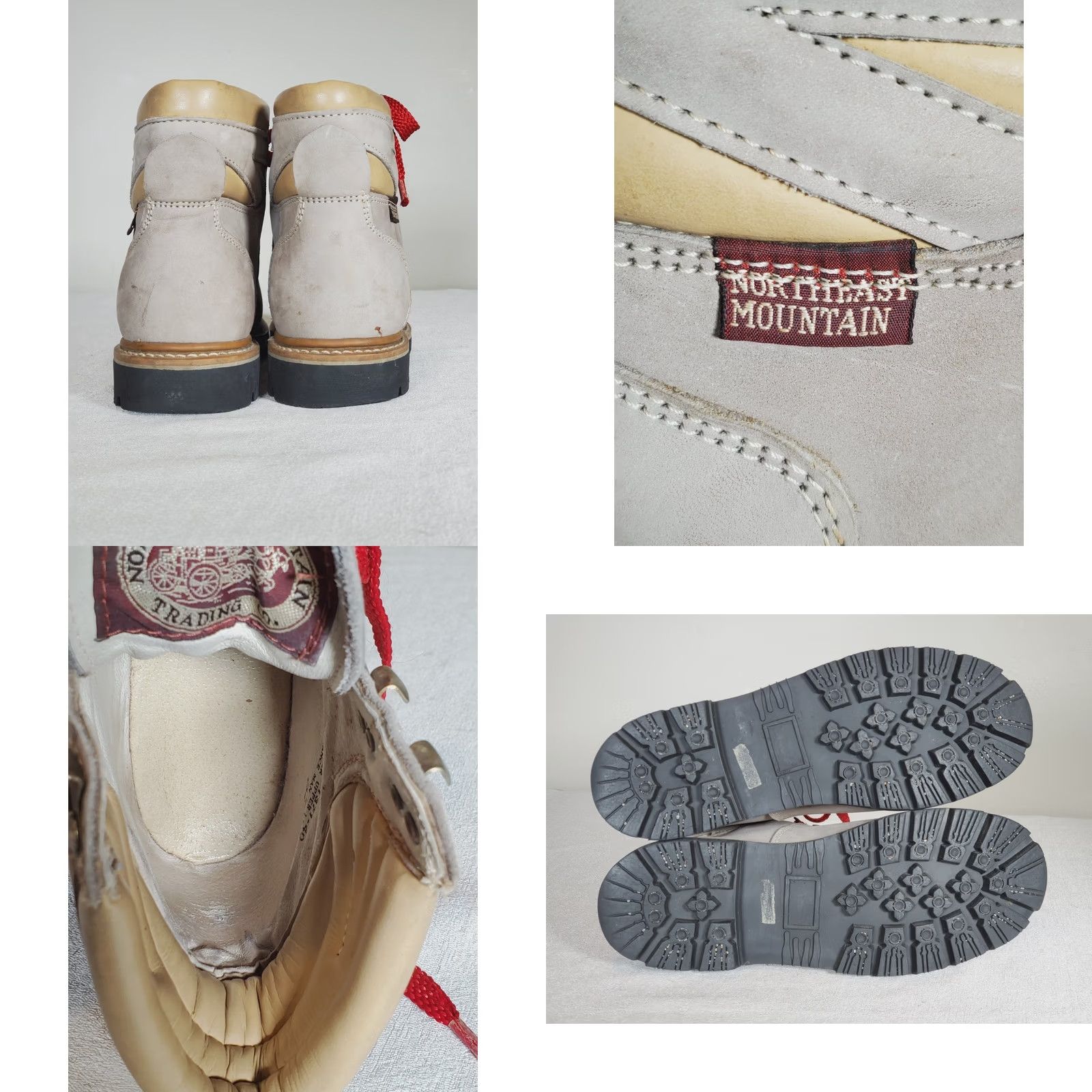 Pop Trading Company VINTAGE 90s Northeast Mountain Trading Company Hiking Boots Light Gray Nubuck Women’s US 8.5 1371-40 Boots Size US 9 / IT 39 - 8 Thumbnail