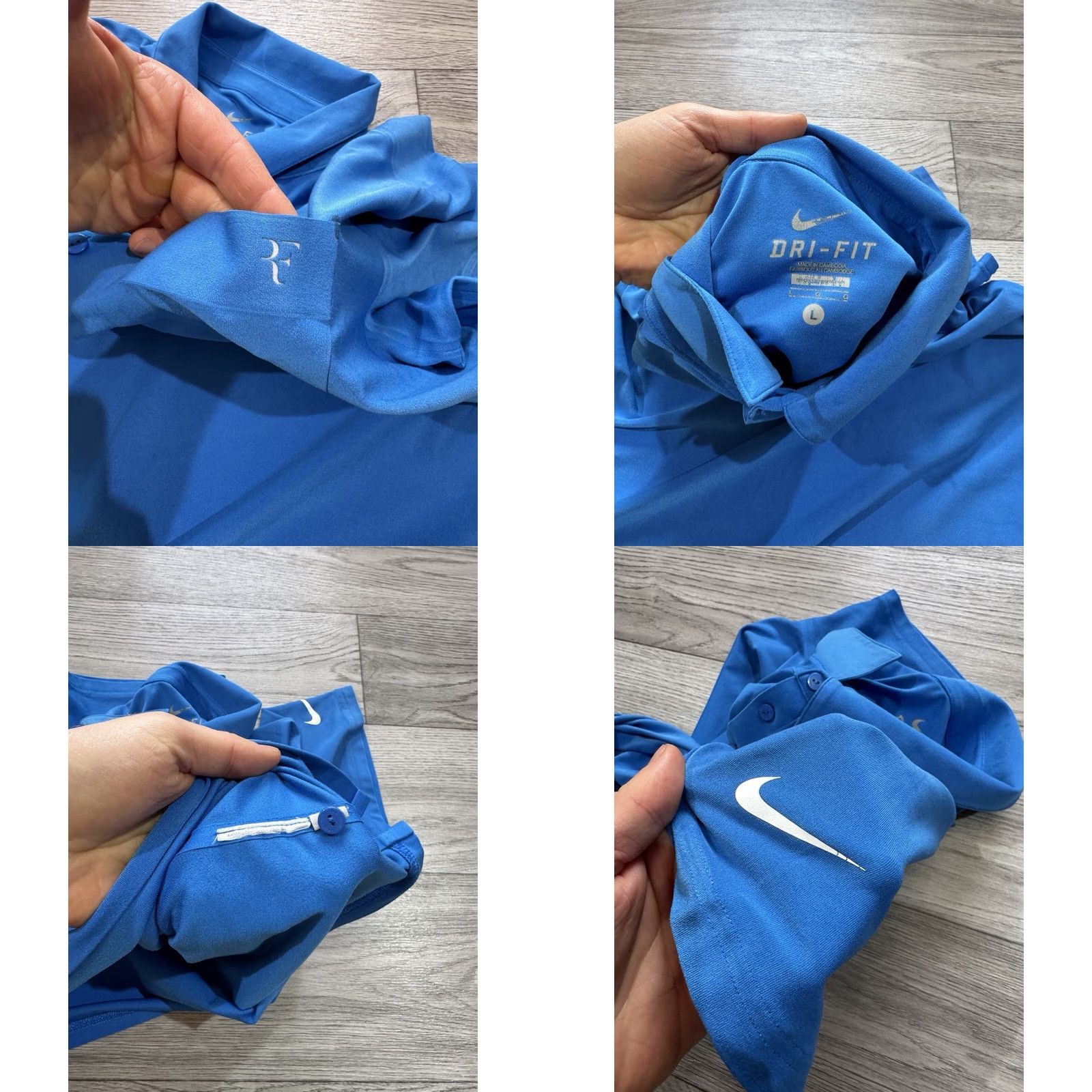 Nike Nike Roger Federer RF 2012 Madrid Tennis Polo Shirt Sz L Blue Mens Shirt Medium? Size US L / EU 52-54 / 3 - 9 Thumbnail