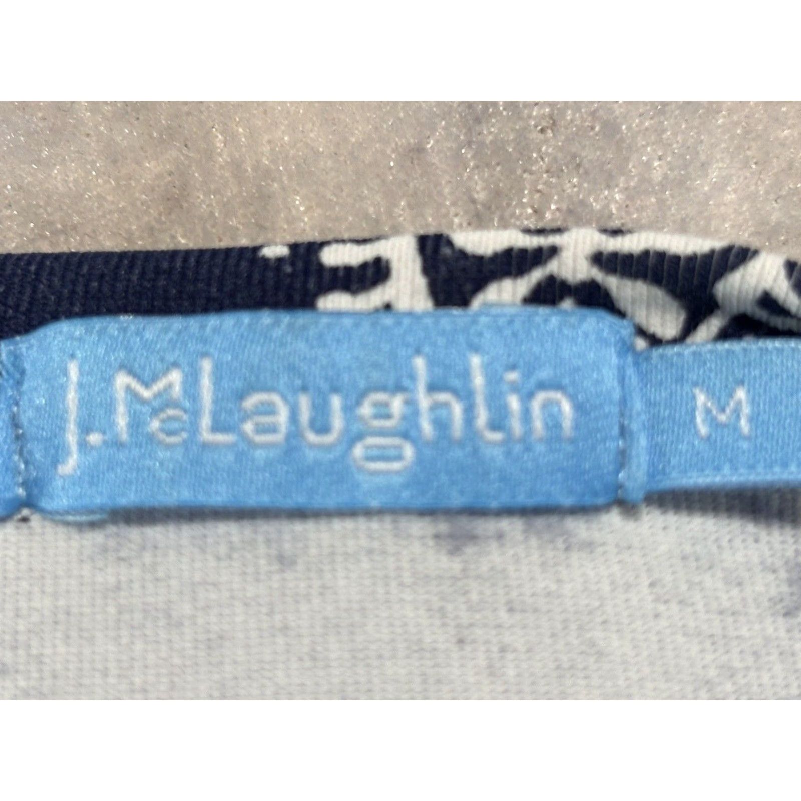 J.McLaughlin J. McLaughlin Women's Paisley Catalina Cloth Shirt Medium Navy Blue Casual Size M / US 6-8 / IT 42-44 - 6 Thumbnail