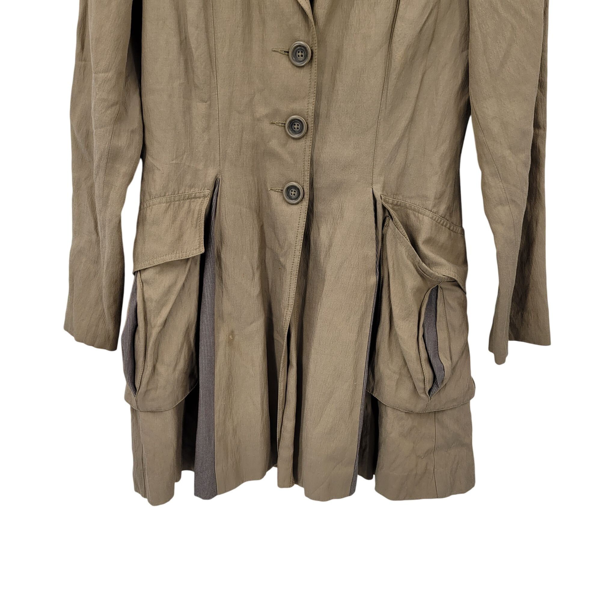 Other CAbi Sz XS Treasure Hunter Brown Flared Long Button Trench C Size XS / US 0-2 / IT 36-38 - 5 Thumbnail