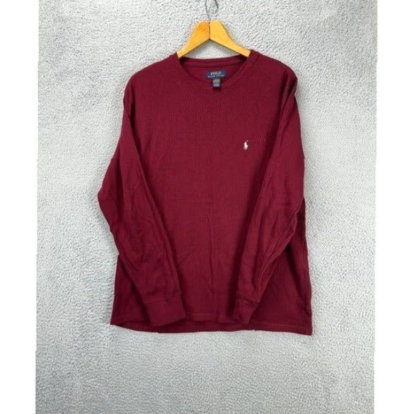 Polo Ralph Lauren Polo Ralph Lauren Shirt Adult XL Red Sleepwear Pony Thermal Long Sleeve Tee Mens Size US XL / EU 56 / 4 - 3 Thumbnail