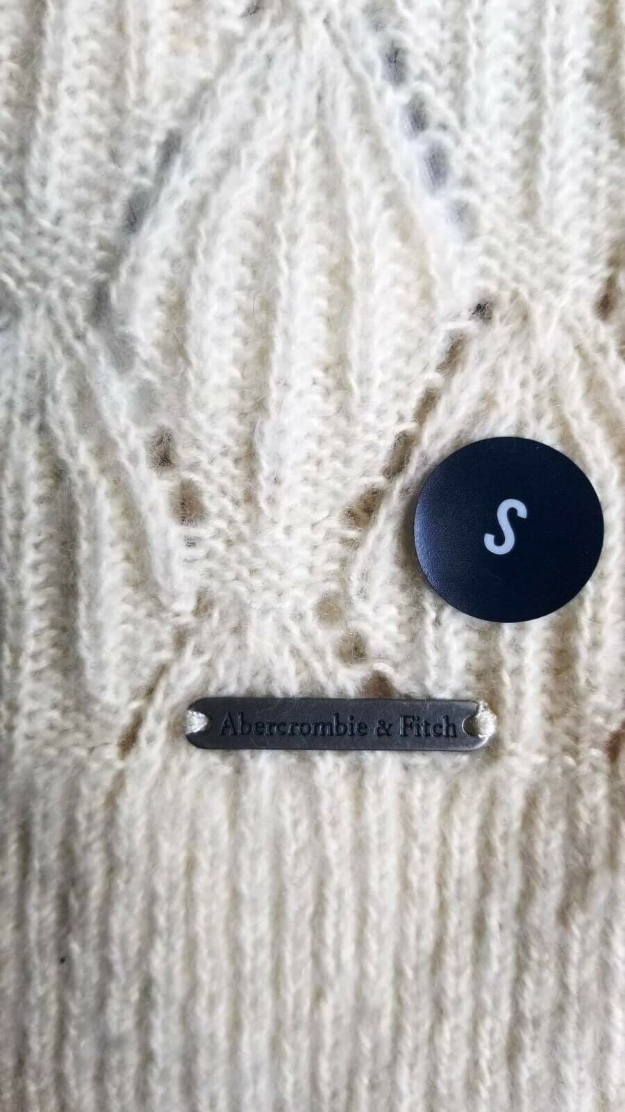Abercrombie & Fitch New Sz S Abercrombie and Fitch Women's knit sweater Cream Iv Size S / US 4 / IT 40 - 5 Thumbnail