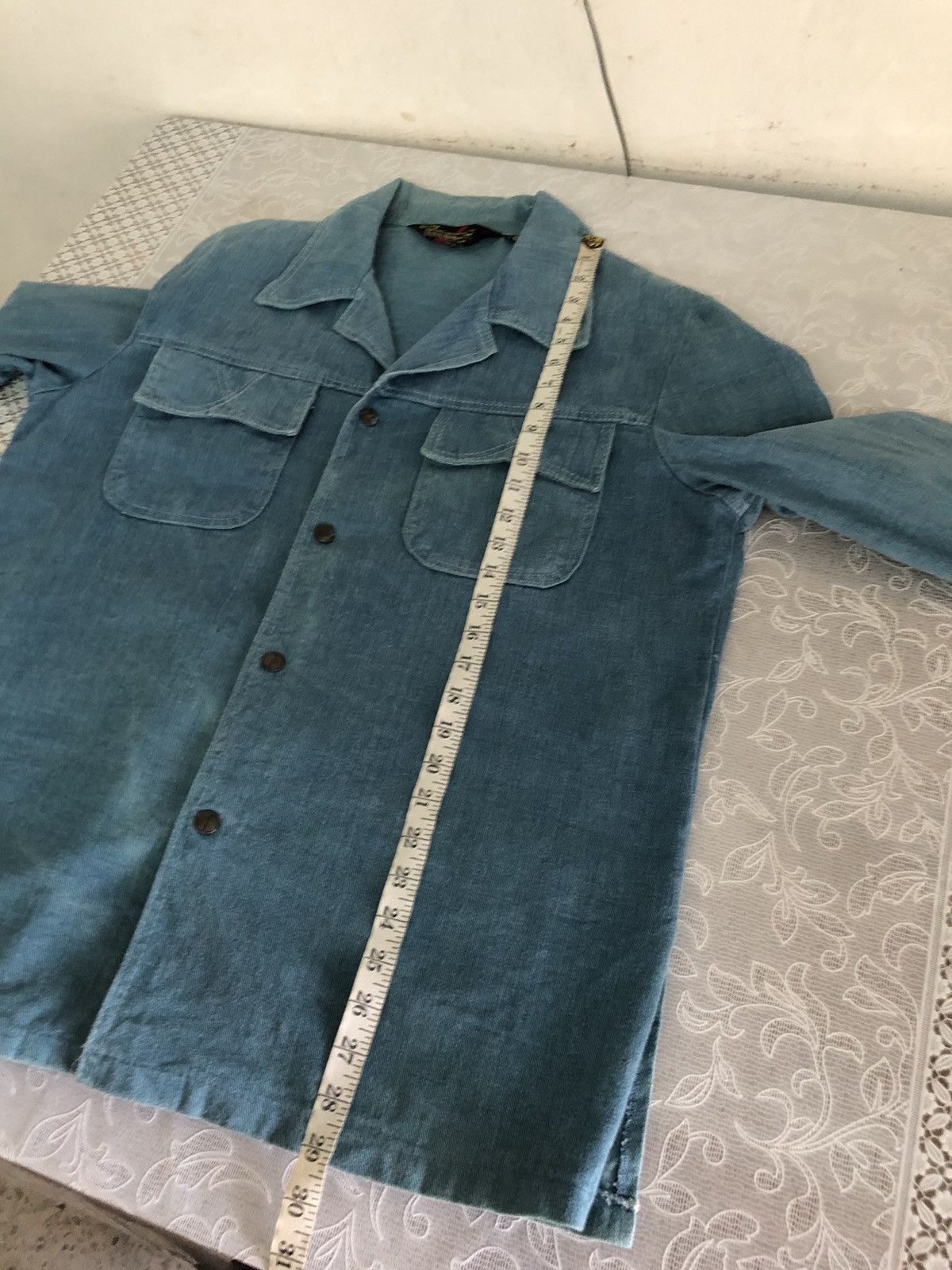 Sears Vintage 70s Sears Thick Denim Western Shirt Size US L / EU 52-54 / 3 - 19 Thumbnail