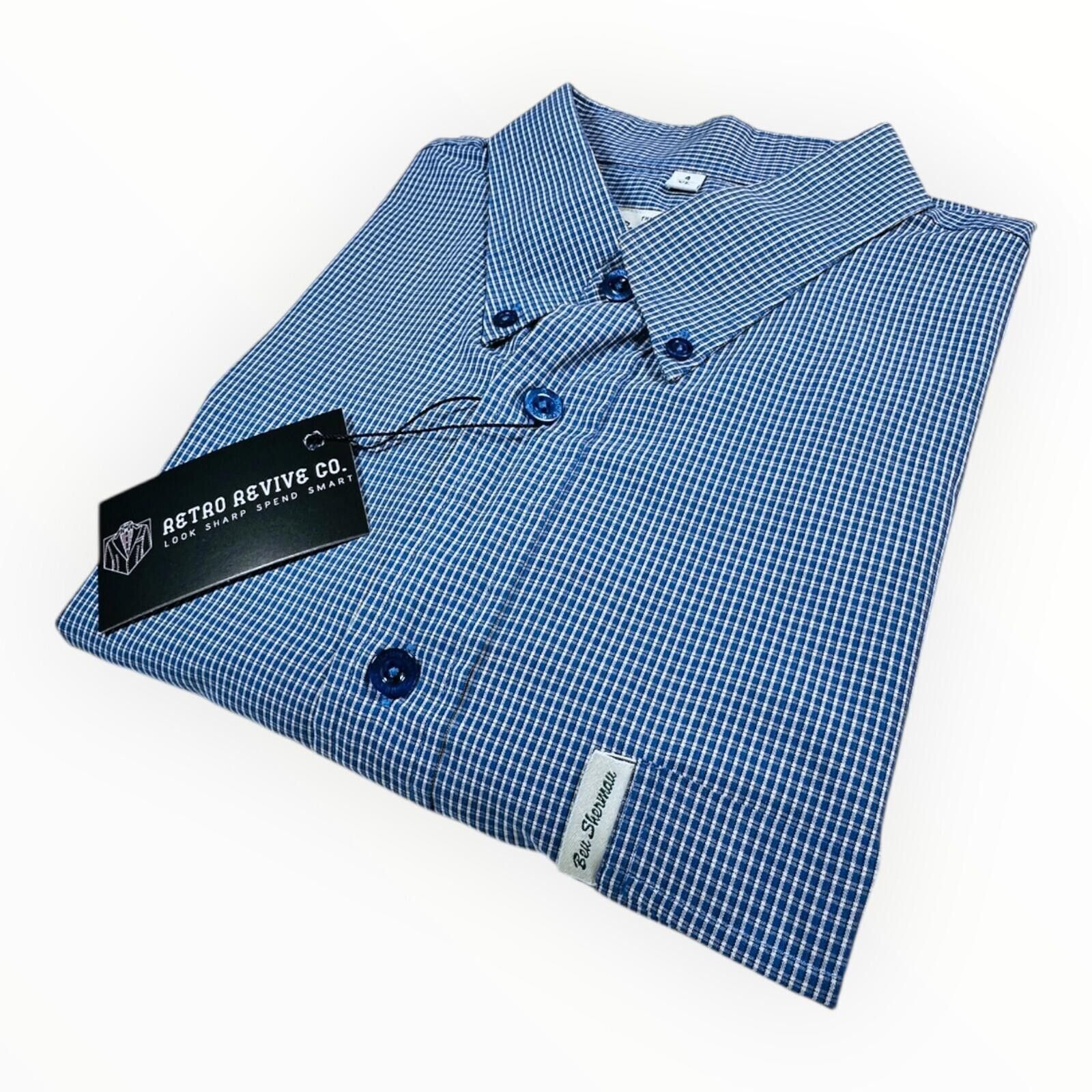 Ben Sherman Ben Sherman Shirt Men's UK Size XL Blue Check Original Size US XL / EU 56 / 4 - 1 Thumbnail