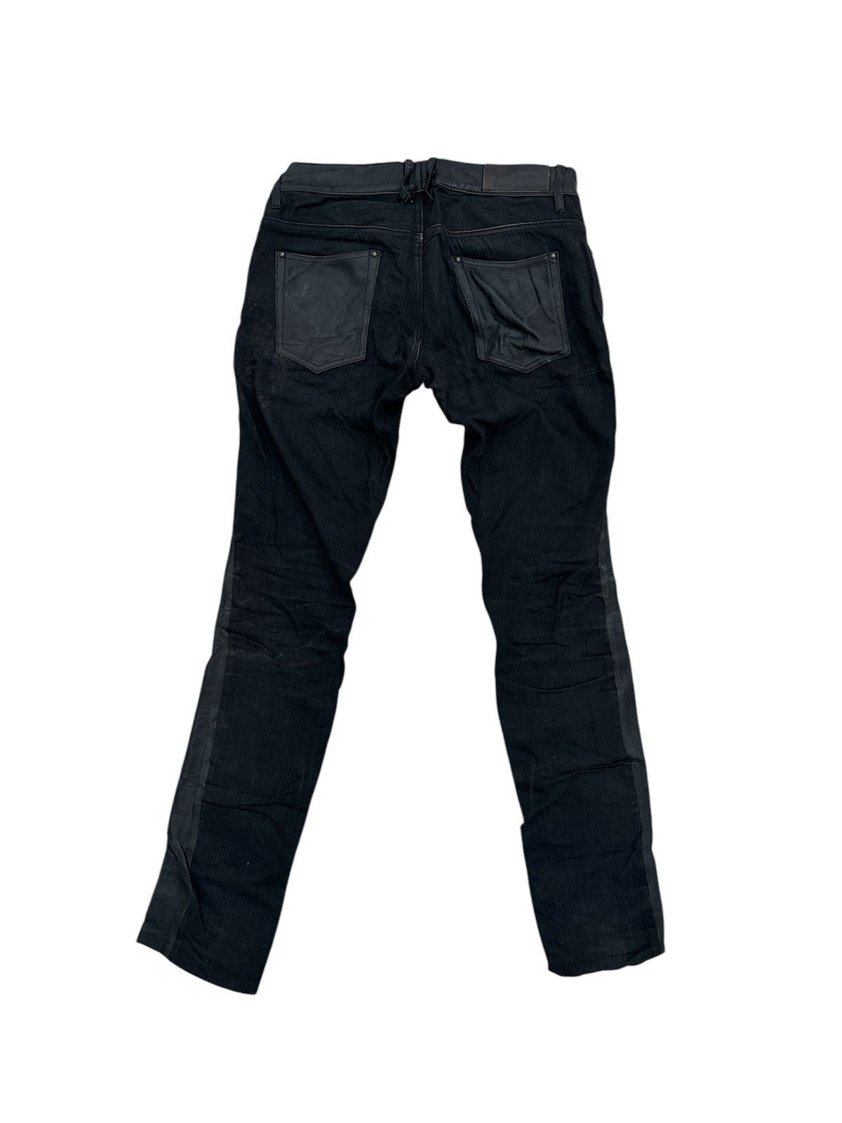 5351 POUR LES HOMMES × Genuine Leather × Tornado Mart 5351 Pour Les Homme Hybric Leather Pant Design Black Fashion Size US 31 - 2 Thumbnail