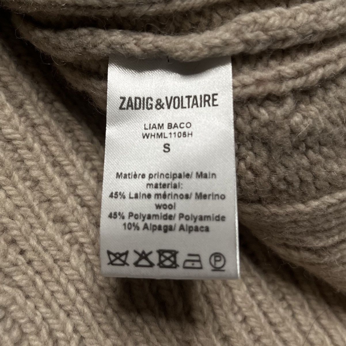 Zadig & Voltaire Vintage Beige Sweater figured Basic zadig & voltaire Wool Size M / US 6-8 / IT 42-44 - 9 Thumbnail